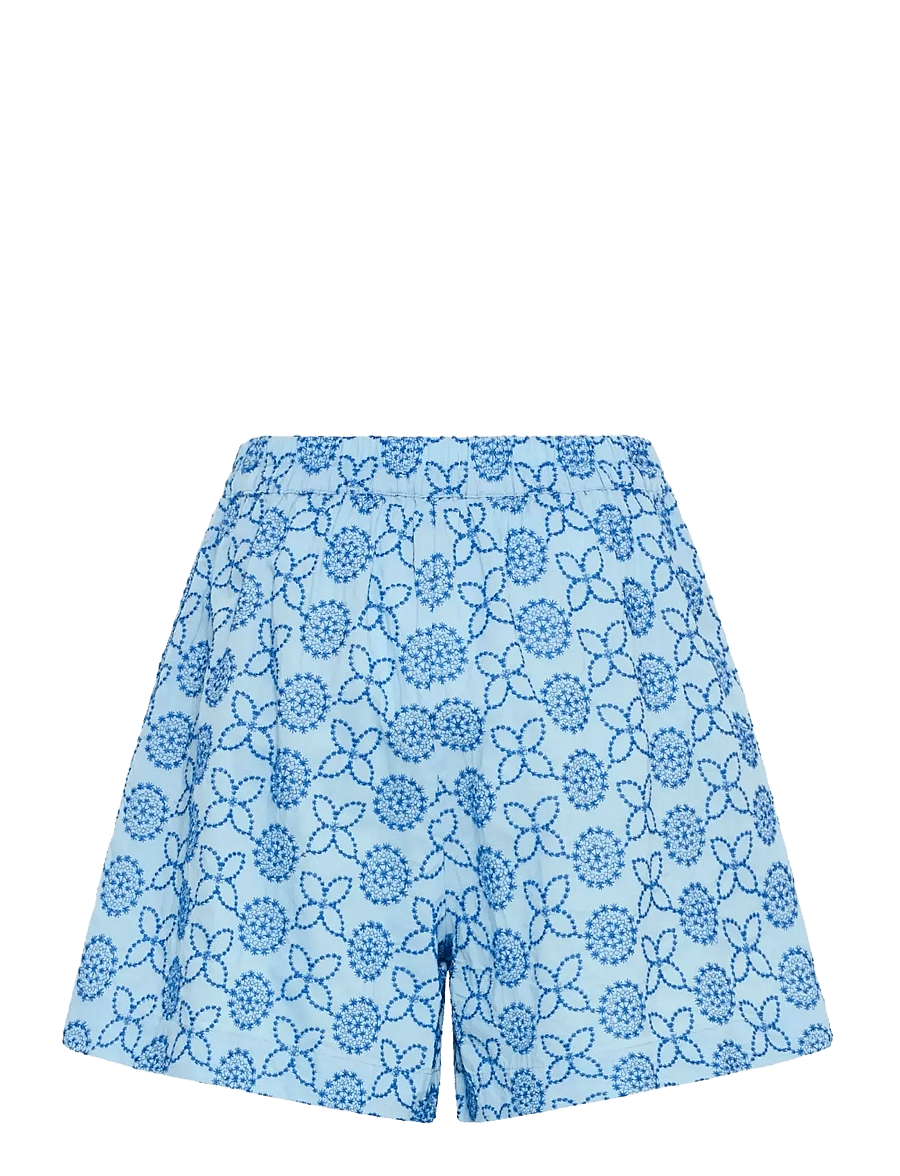 ICHI - IHGIVI SHO - casual shorts - blue flower embro - 2