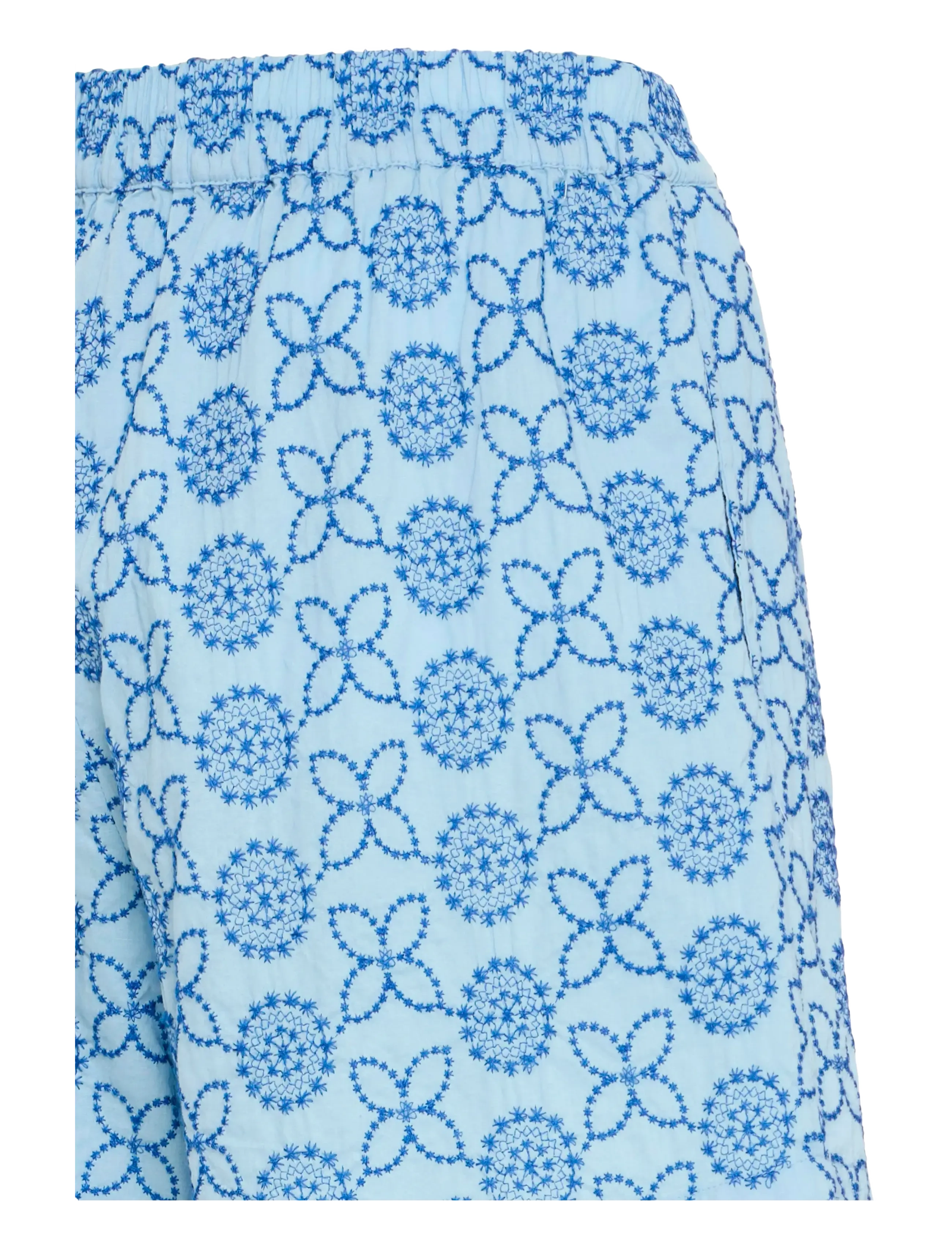 ICHI - IHGIVI SHO - casual shorts - blue flower embro - 3