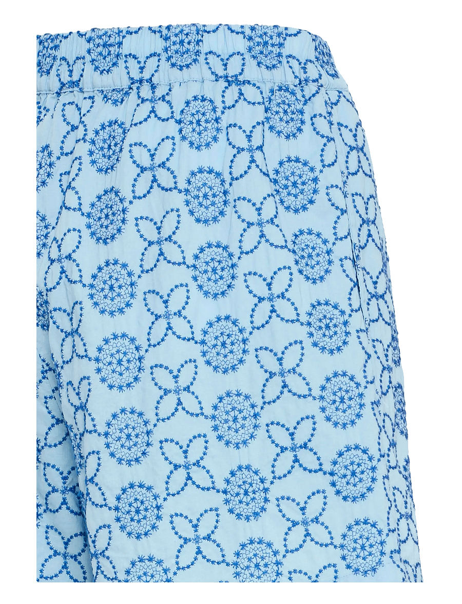ICHI - IHGIVI SHO - casual shorts - blue flower embro - 3