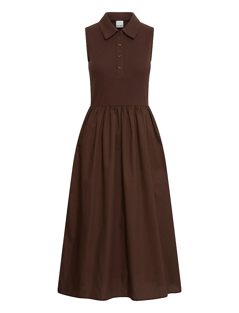 ICHI - IHMONNA POLO DR - sommerkleider - chicory coffee - 1