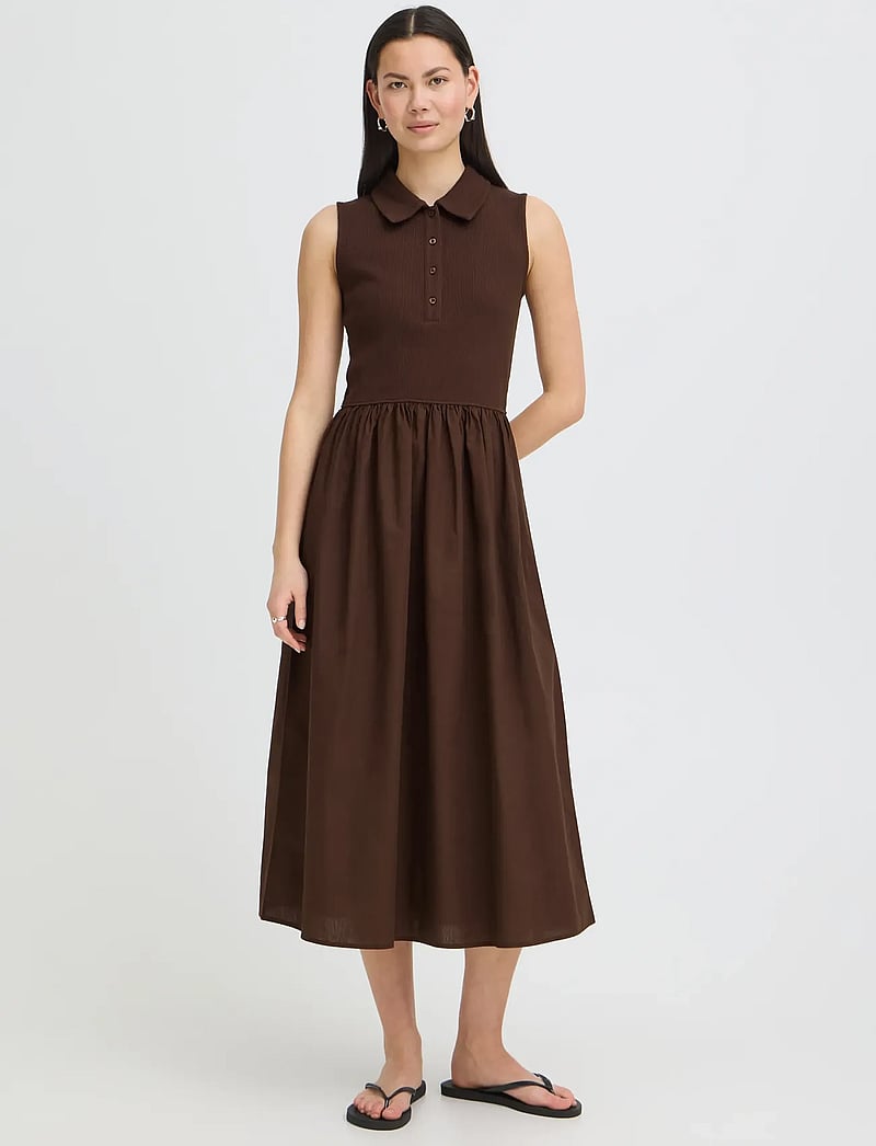 ICHI - IHMONNA POLO DR - sommerkleider - chicory coffee - 4