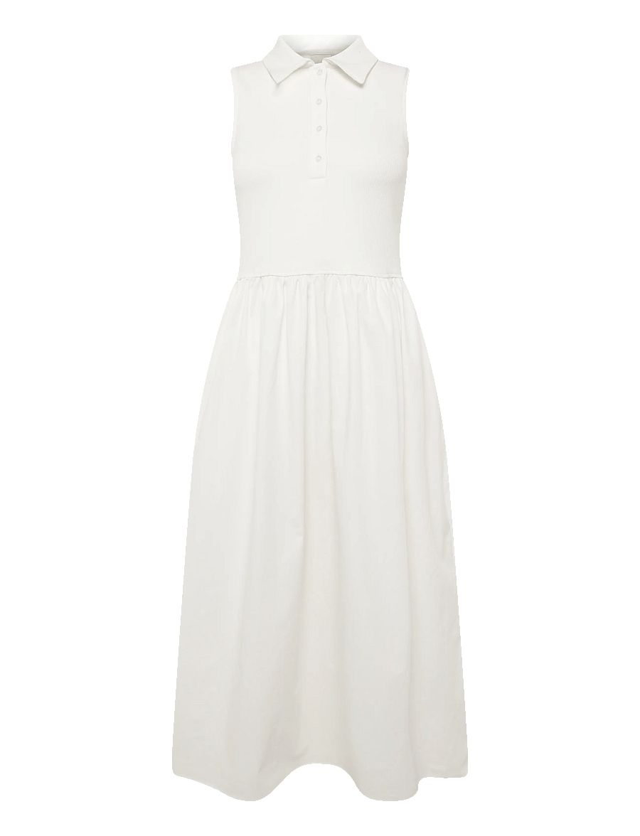 ICHI - IHMONNA POLO DR - summer dresses - cloud dancer - 1