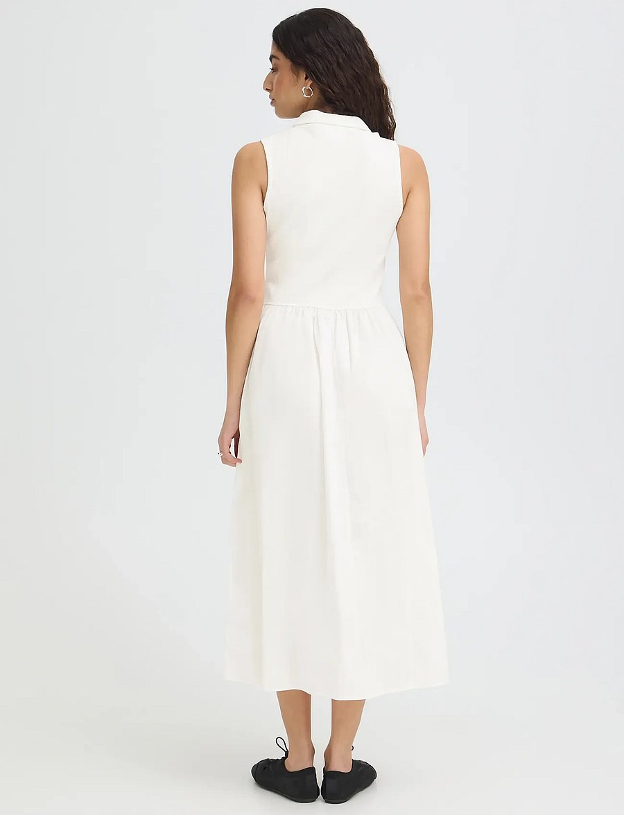 ICHI - IHMONNA POLO DR - summer dresses - cloud dancer - 3