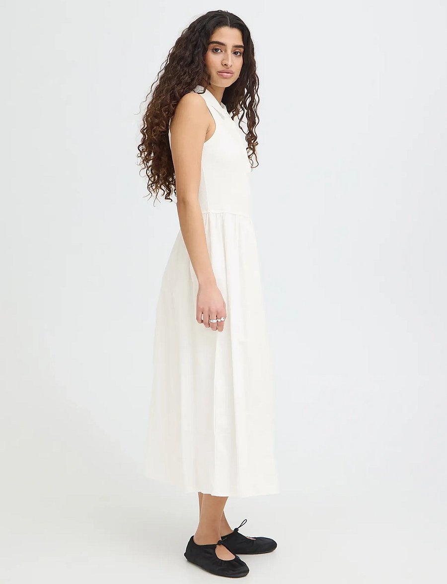 ICHI - IHMONNA POLO DR - summer dresses - cloud dancer - 5