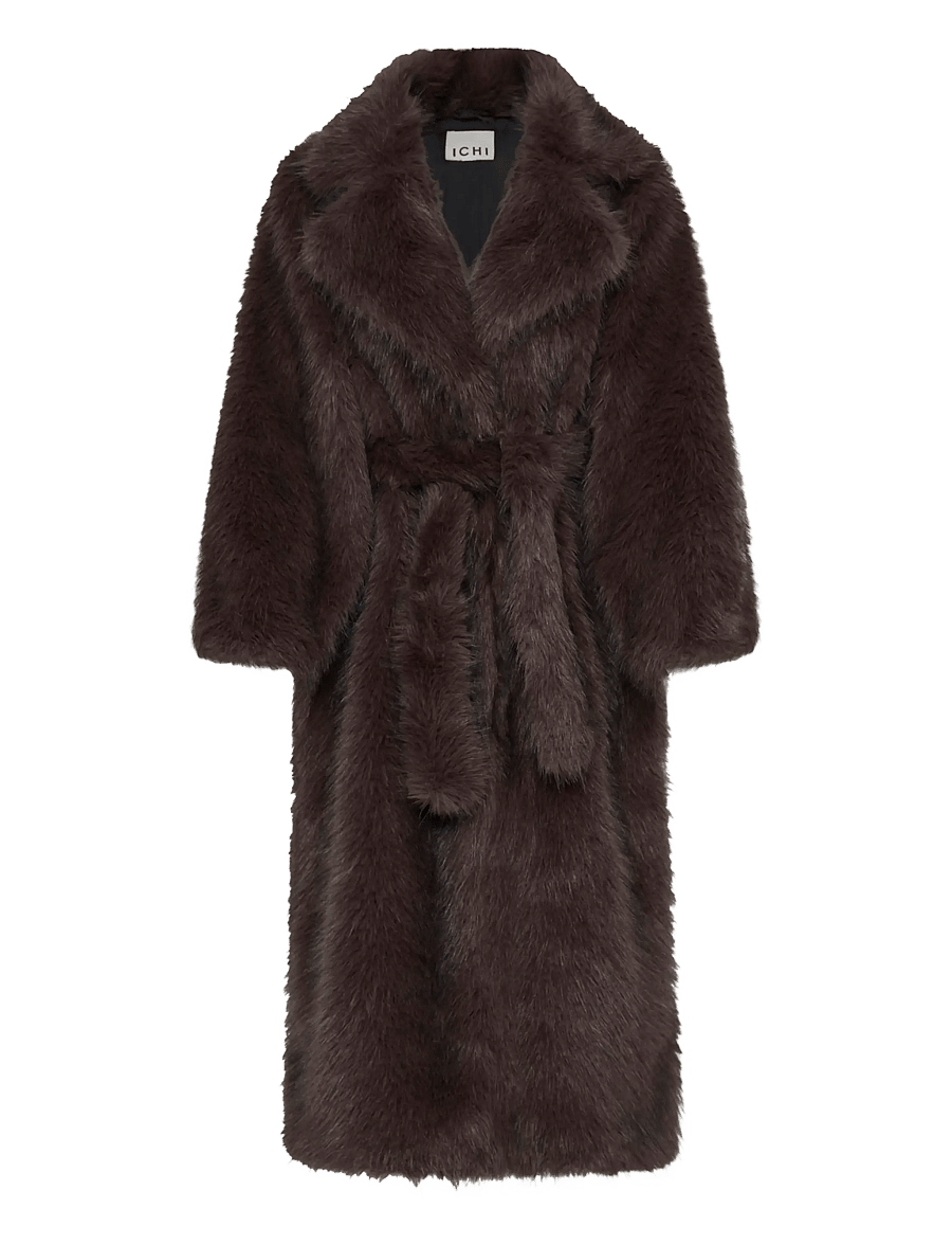 ICHI - IHHAVUZA JA - kunstpelz - chocolate brown melange - 1
