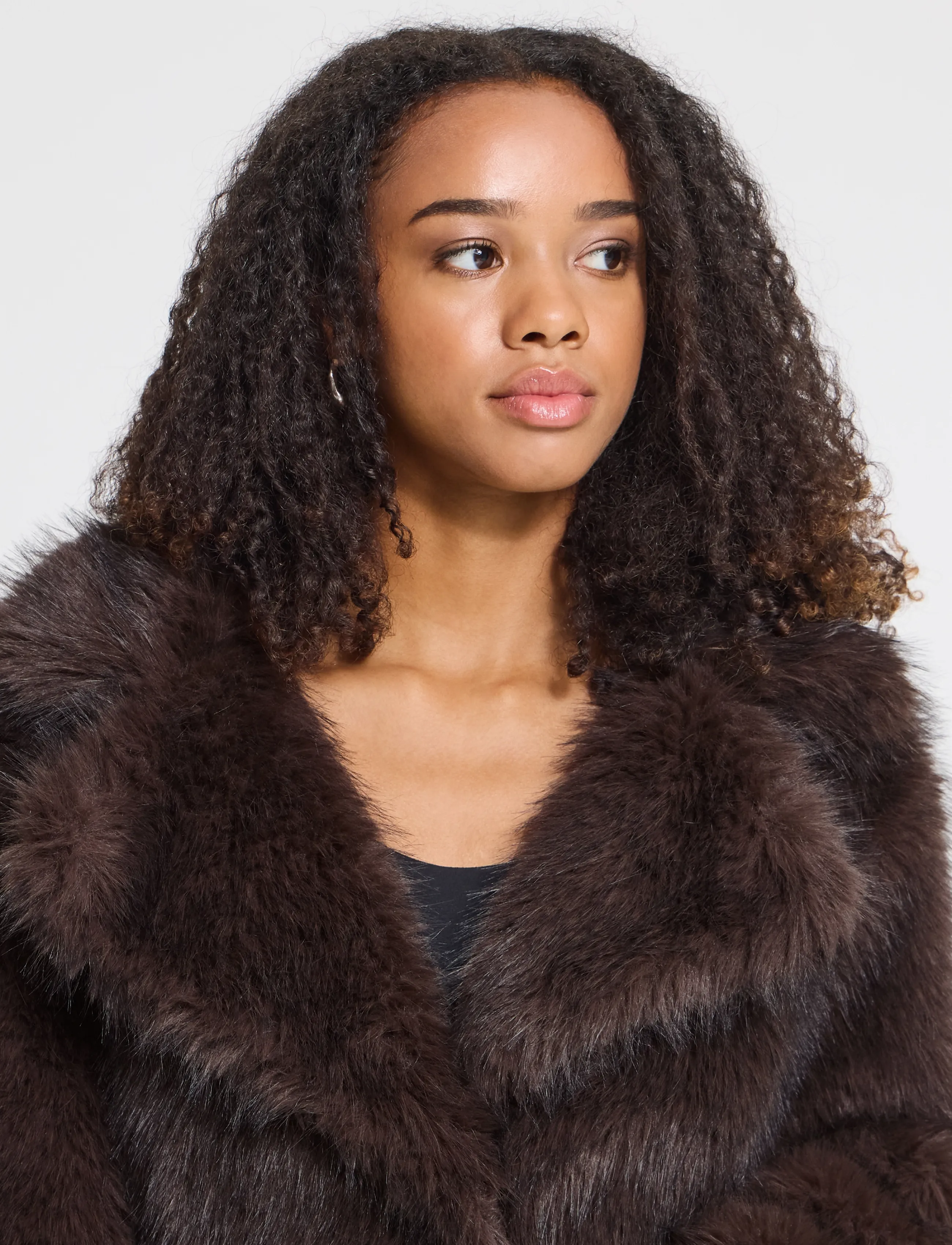 ICHI - IHHAVUZA JA - kunstpelz - chocolate brown melange - 4