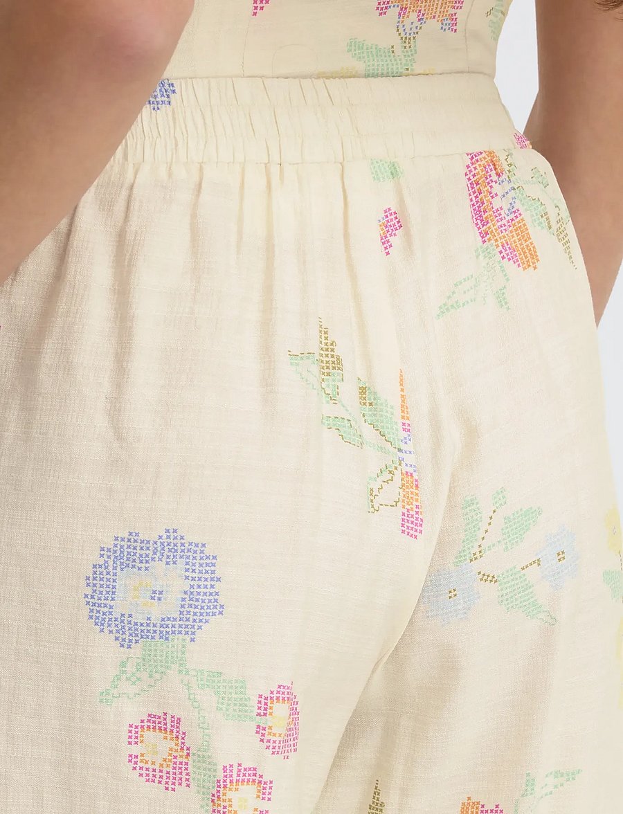 ICHI - IHGINNI SHO - vabaaja lühikesed püksid - cross stitch flowers - 0