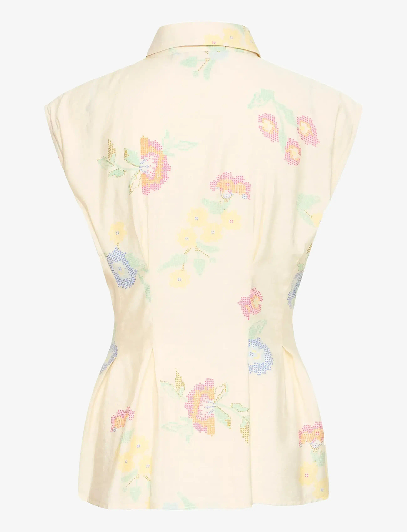 ICHI - IHGINNI SH - short-sleeved shirts - cross stitch flowers - 2