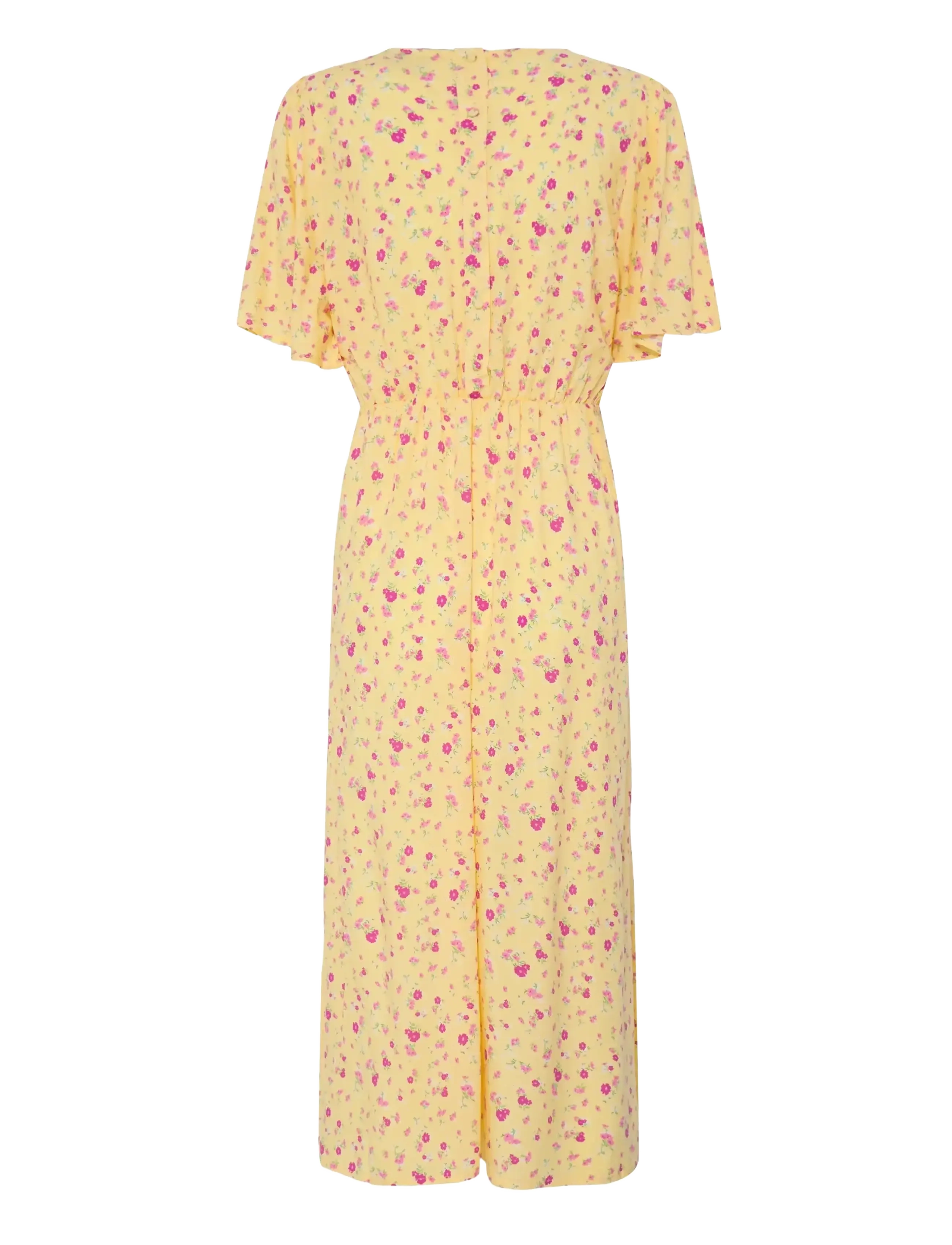 ICHI - IHVERA DR42 - midikleider - mellow yellow flower - 2