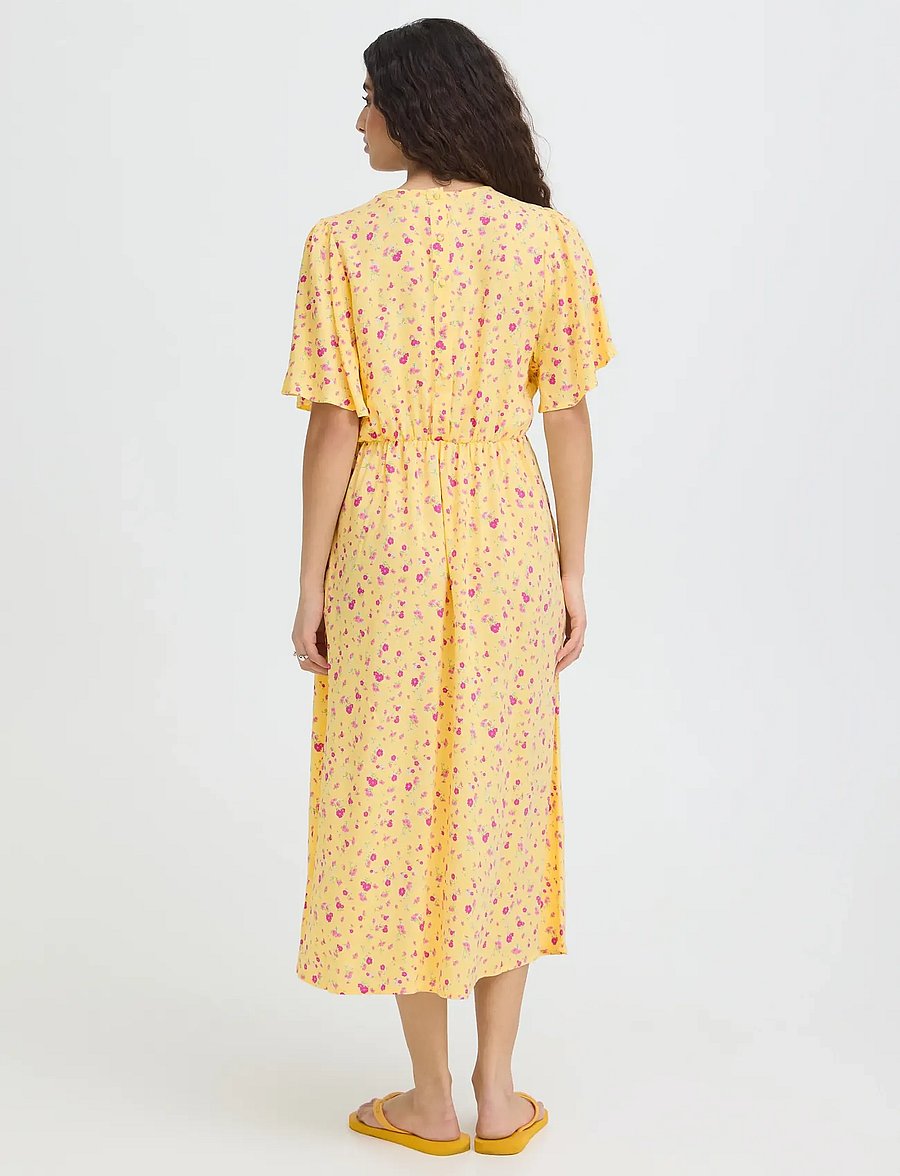 ICHI - IHVERA DR42 - sommerkleider - mellow yellow flower - 3