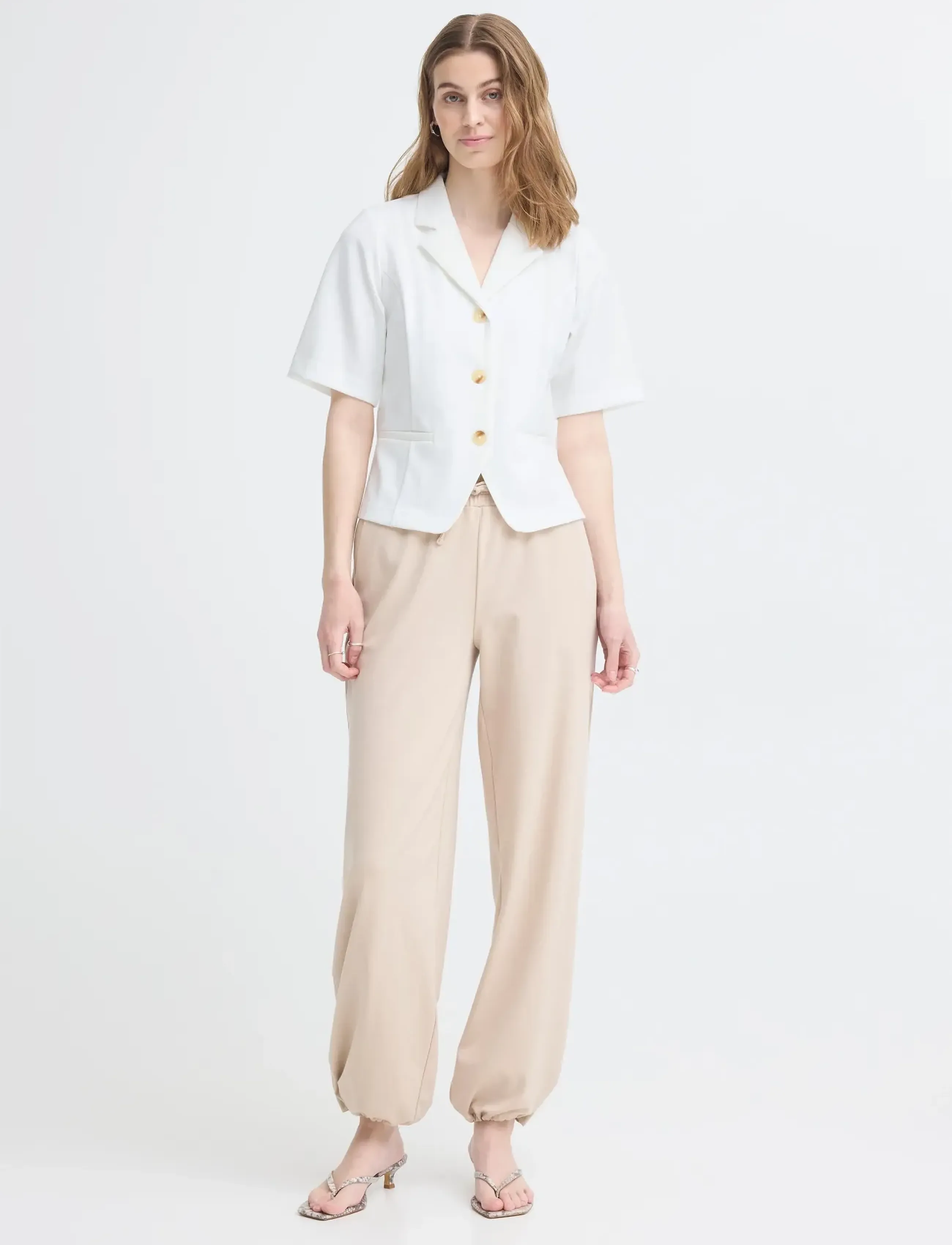 ICHI Ihkate Trend Bl13, S, Blazer, Weiß - Single Breasted Frauen