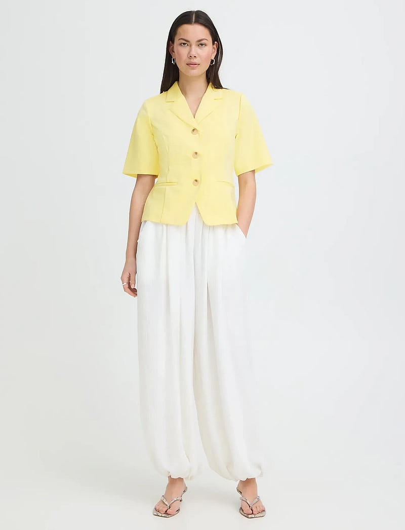 ICHI - IHKATE TREND BL13 - enkeltradede blazere - mellow yellow - 4