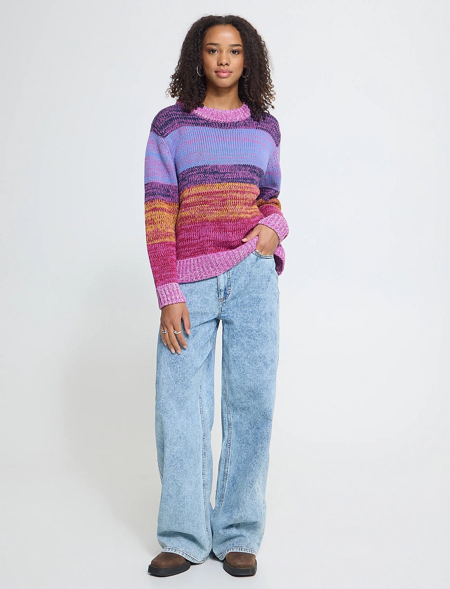 ICHI - IHALINEA LS - striktrøjer - meadow mauve mix color - 0