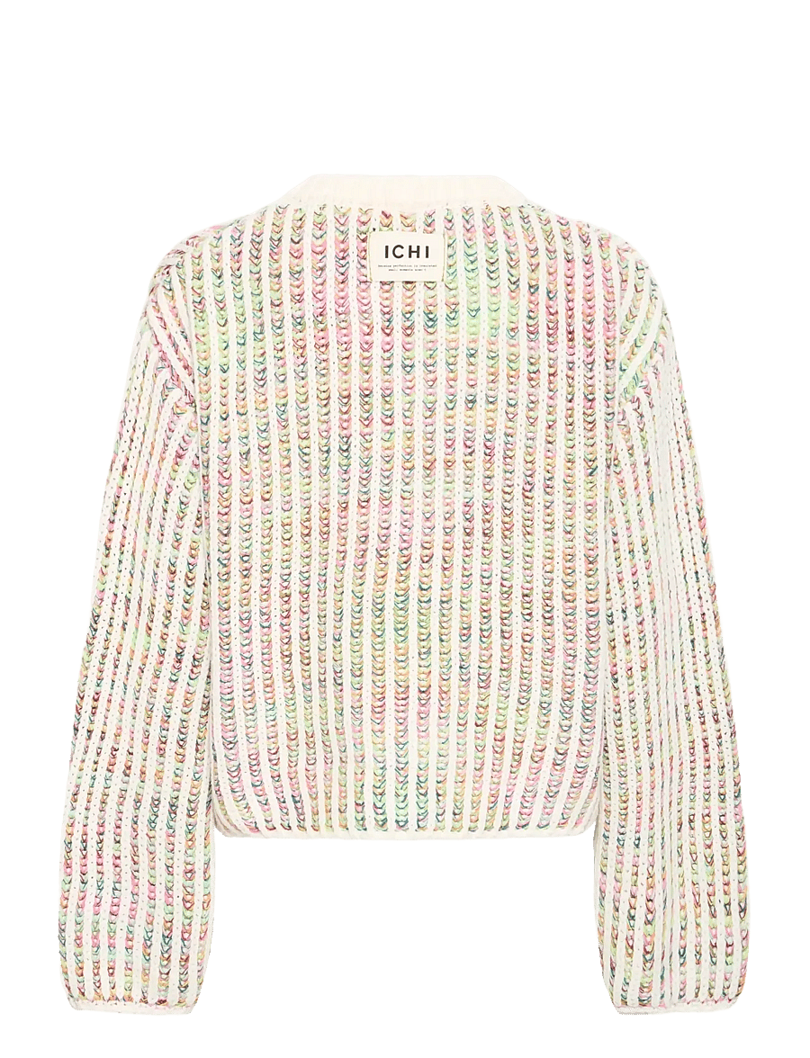 ICHI - IHANILA LS - jumpers - cloud dancer w multicolor - 2