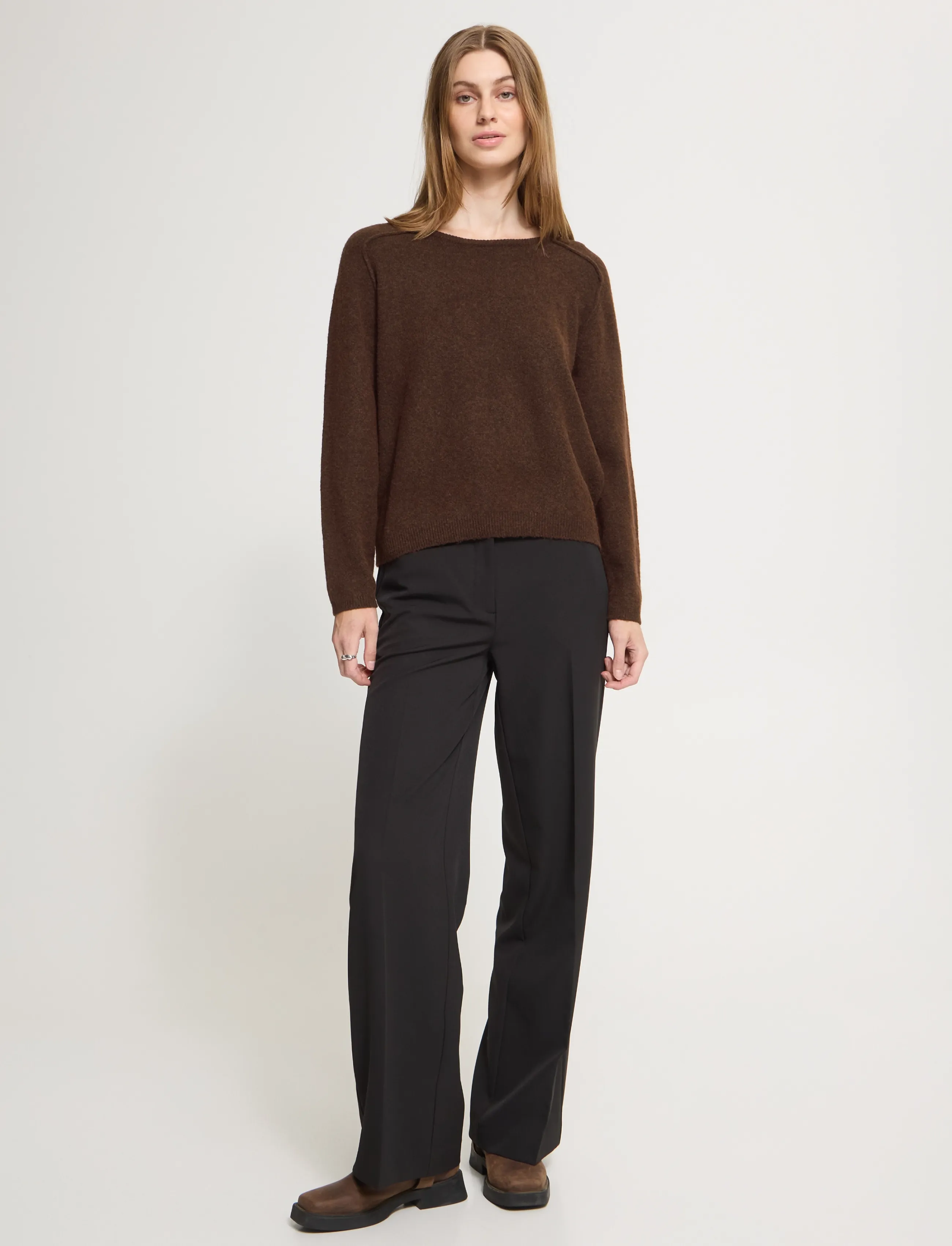 ICHI Ihdasila Ls4, S, Brown, Strik > Trøjer, Dame