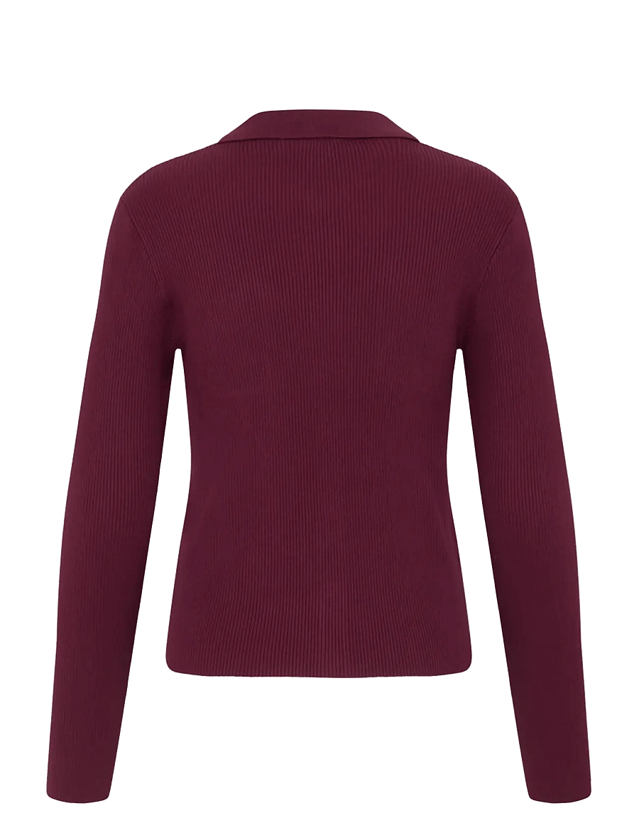 ICHI - IHLULS RIB POLO CA - strickjacken - rhododendron - 2