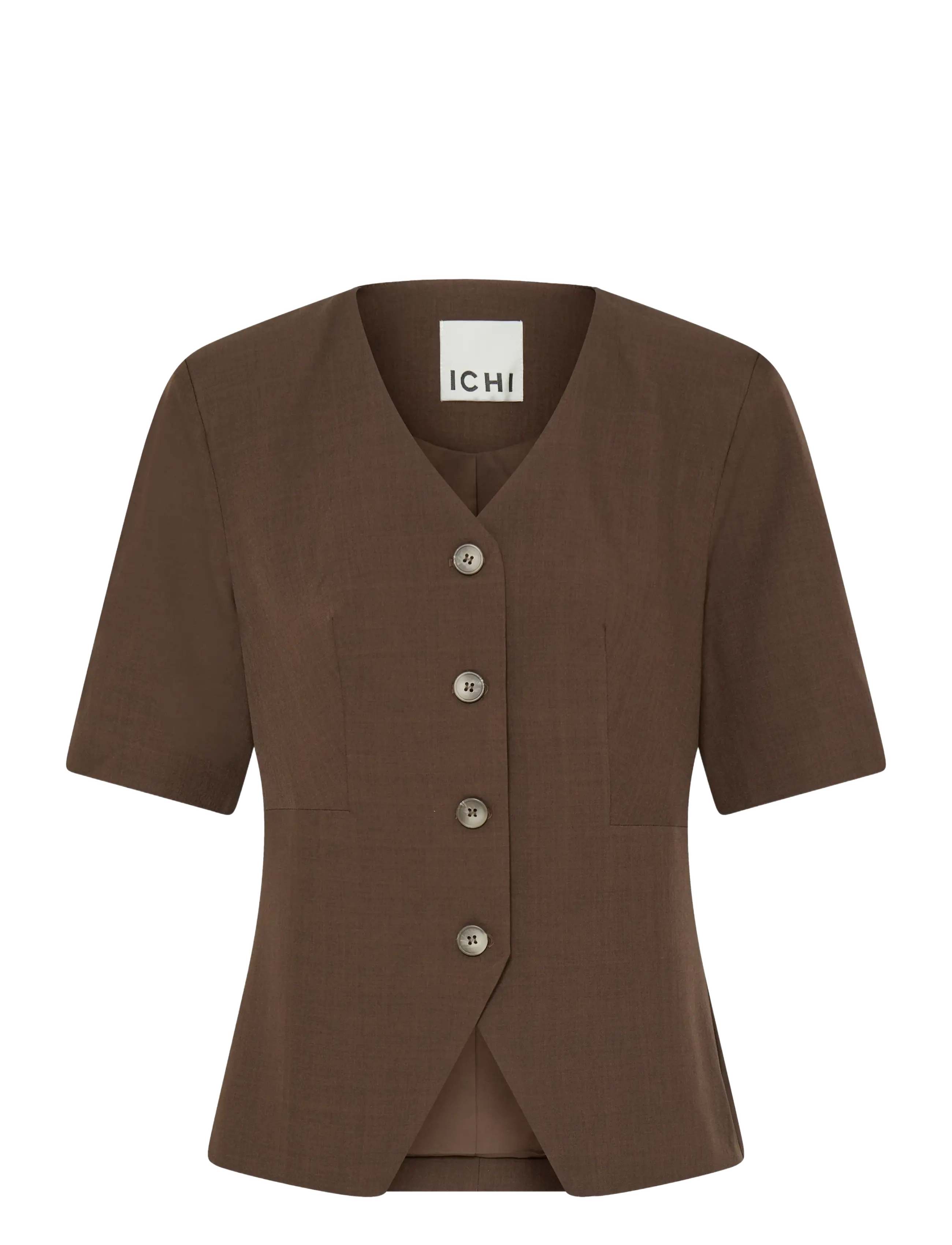 ICHI IHFAVA SS BL - Special Occasions - SLATE BLACK MELANGE / brown
