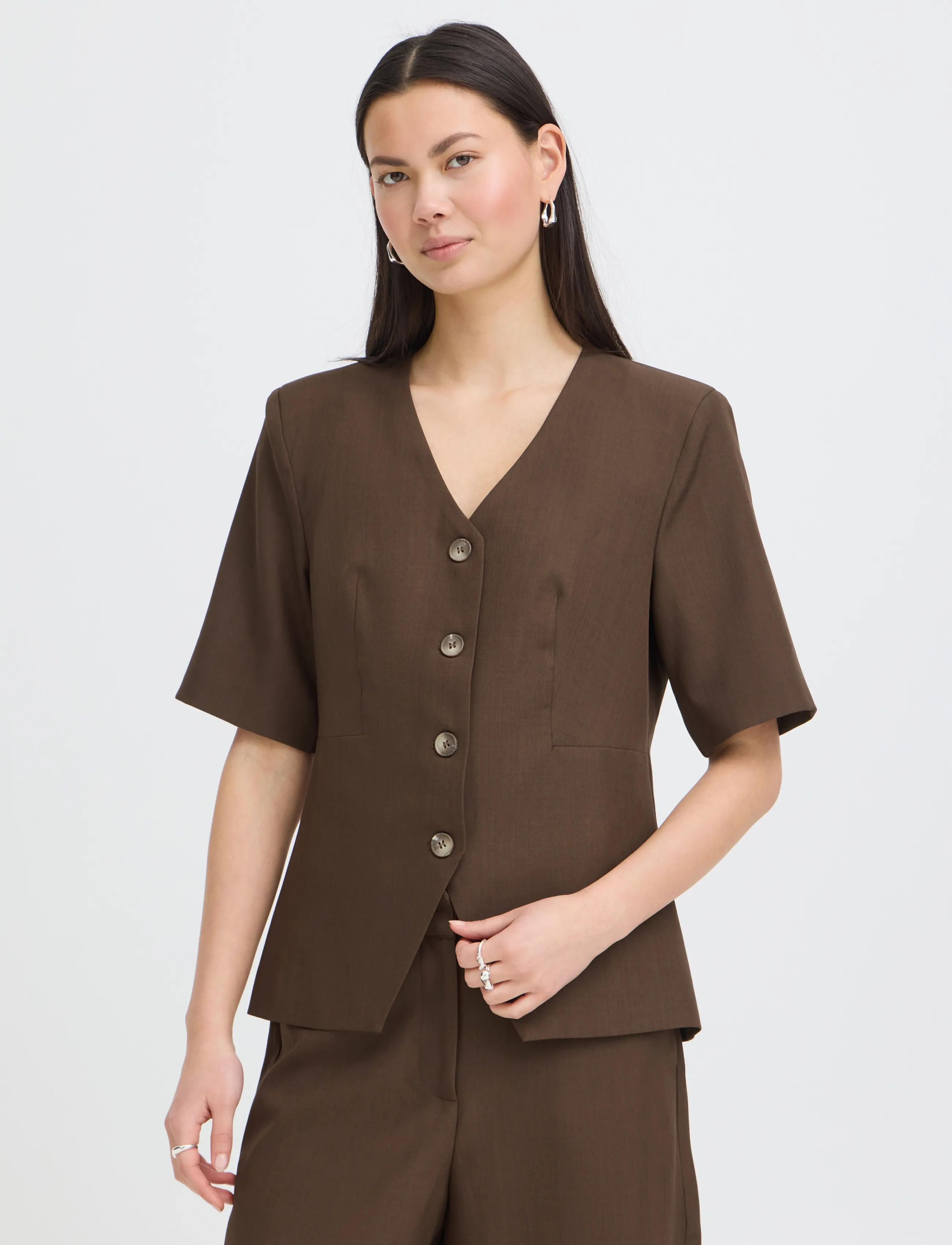 ICHI - IHFAVA SS BL - single breasted blazers - slate black melange - 5