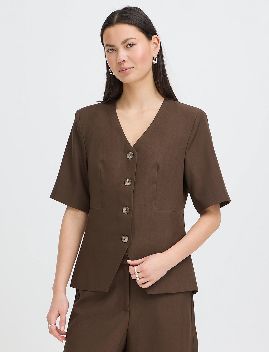 ICHI - IHFAVA SS BL - single breasted blazers - slate black melange - 5