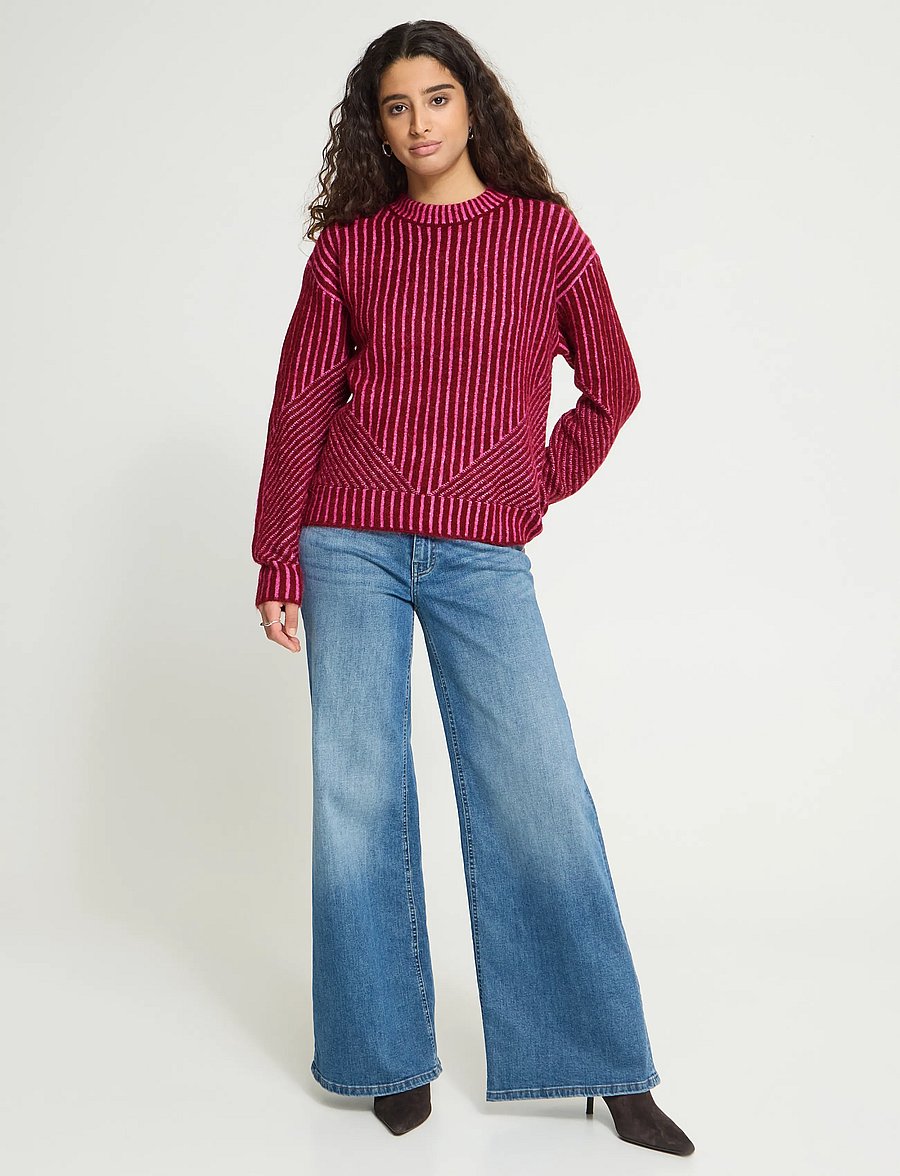 ICHI - IHKAMARA LS STRIPE5 - pullover - rhododendron pink stripe - 0