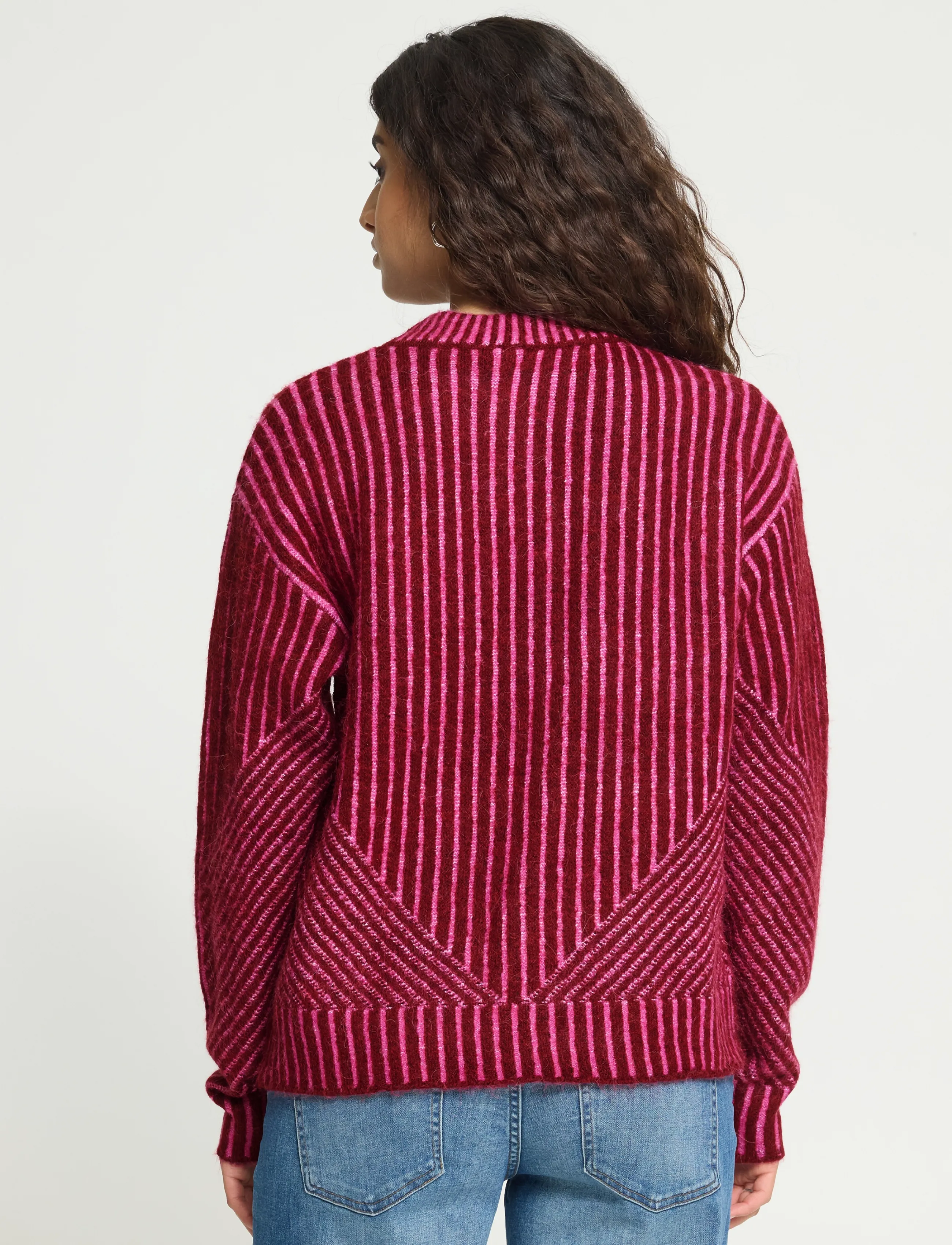 ICHI - IHKAMARA LS STRIPE5 - pullover - rhododendron pink stripe - 3