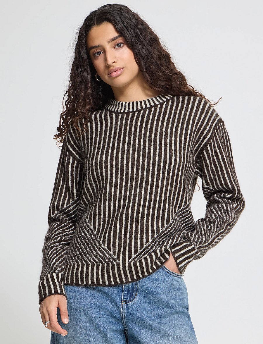 ICHI - IHKAMARA LS STRIPE5 - pullover - chocolate torte c.d. stripe - 5