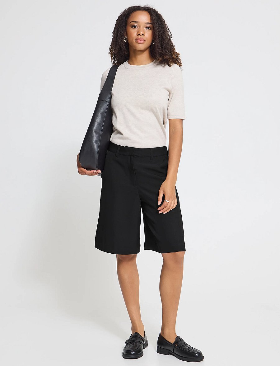 ICHI - IHFAVA LONG SHO - bermuda-püksid - black - 4