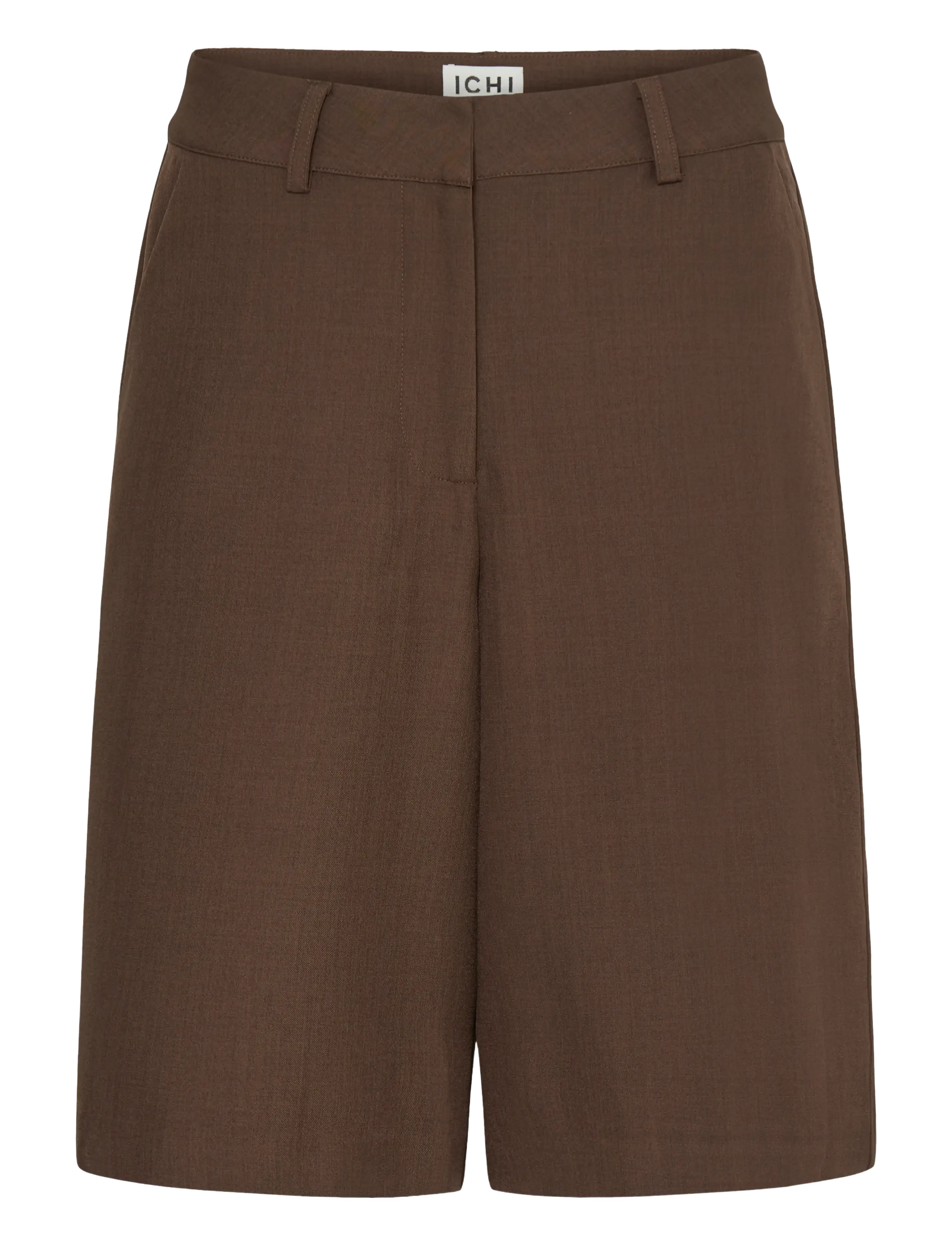 ICHI IHFAVA LONG SHO - Uus - SLATE BLACK MELANGE / brown