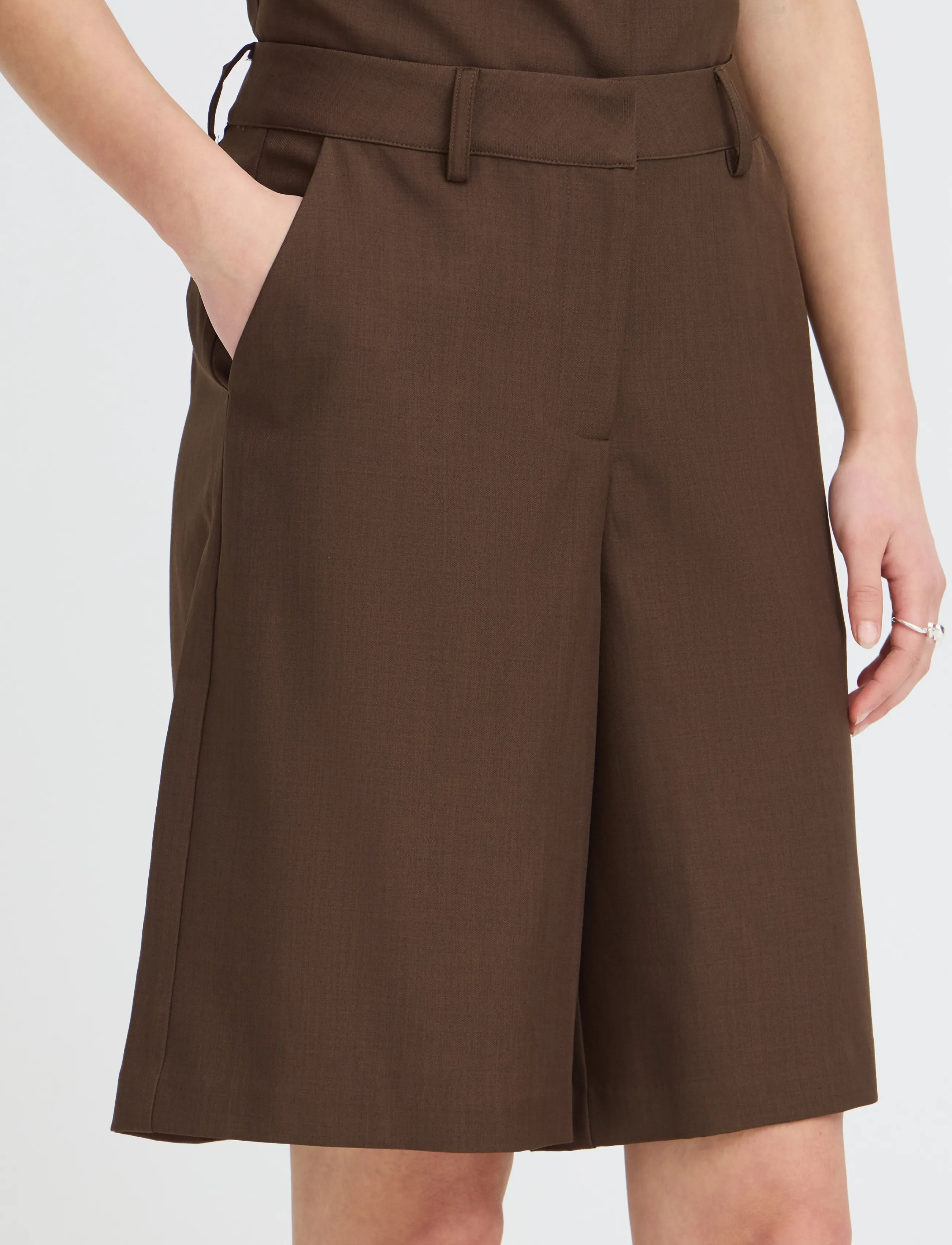 ICHI - IHFAVA LONG SHO - bermuda-püksid - slate black melange - 4