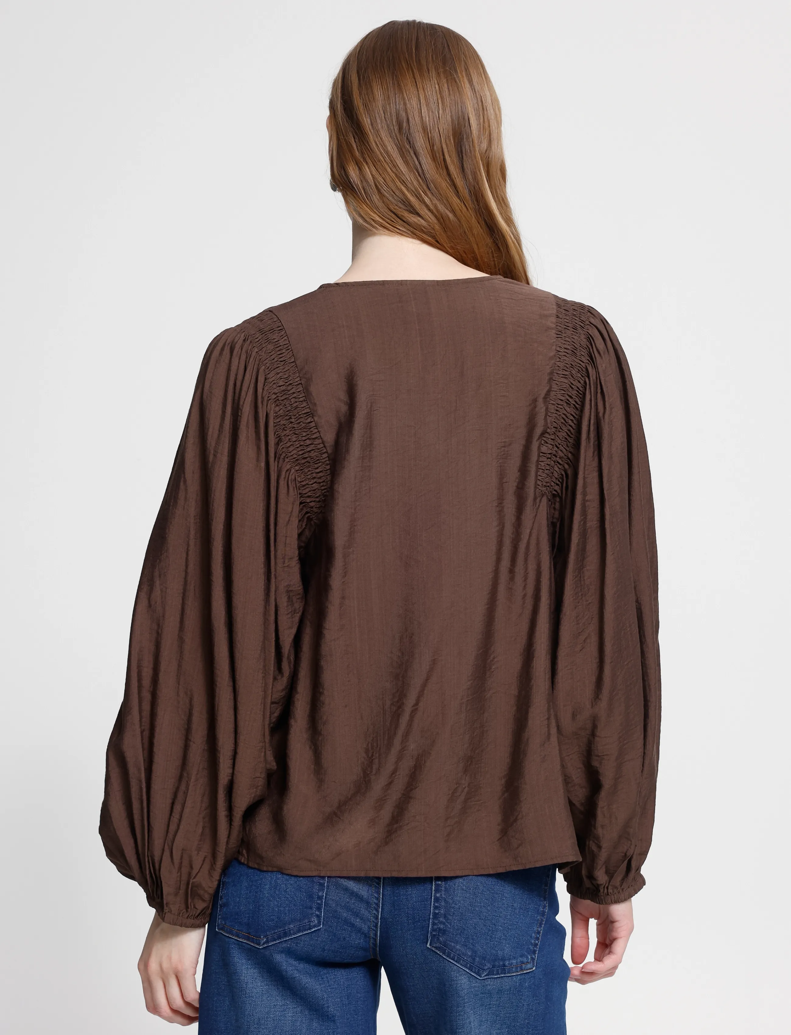 ICHI - IHIMELDA LS - långärmade blusar - chicory coffee - 3