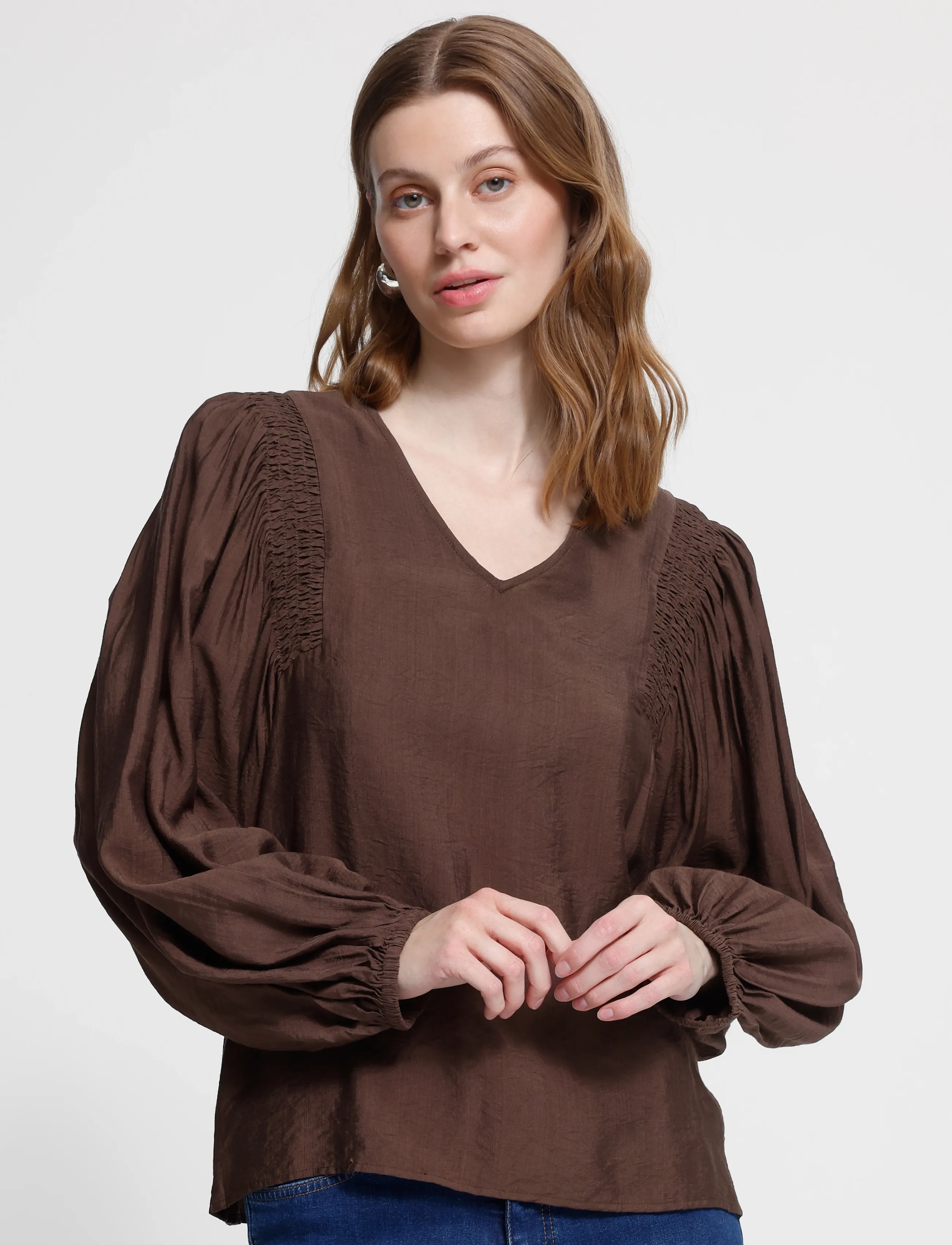 ICHI - IHIMELDA LS - långärmade blusar - chicory coffee - 5