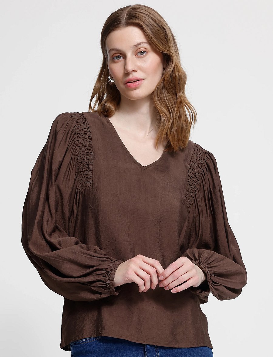 ICHI - IHIMELDA LS - långärmade blusar - chicory coffee - 5