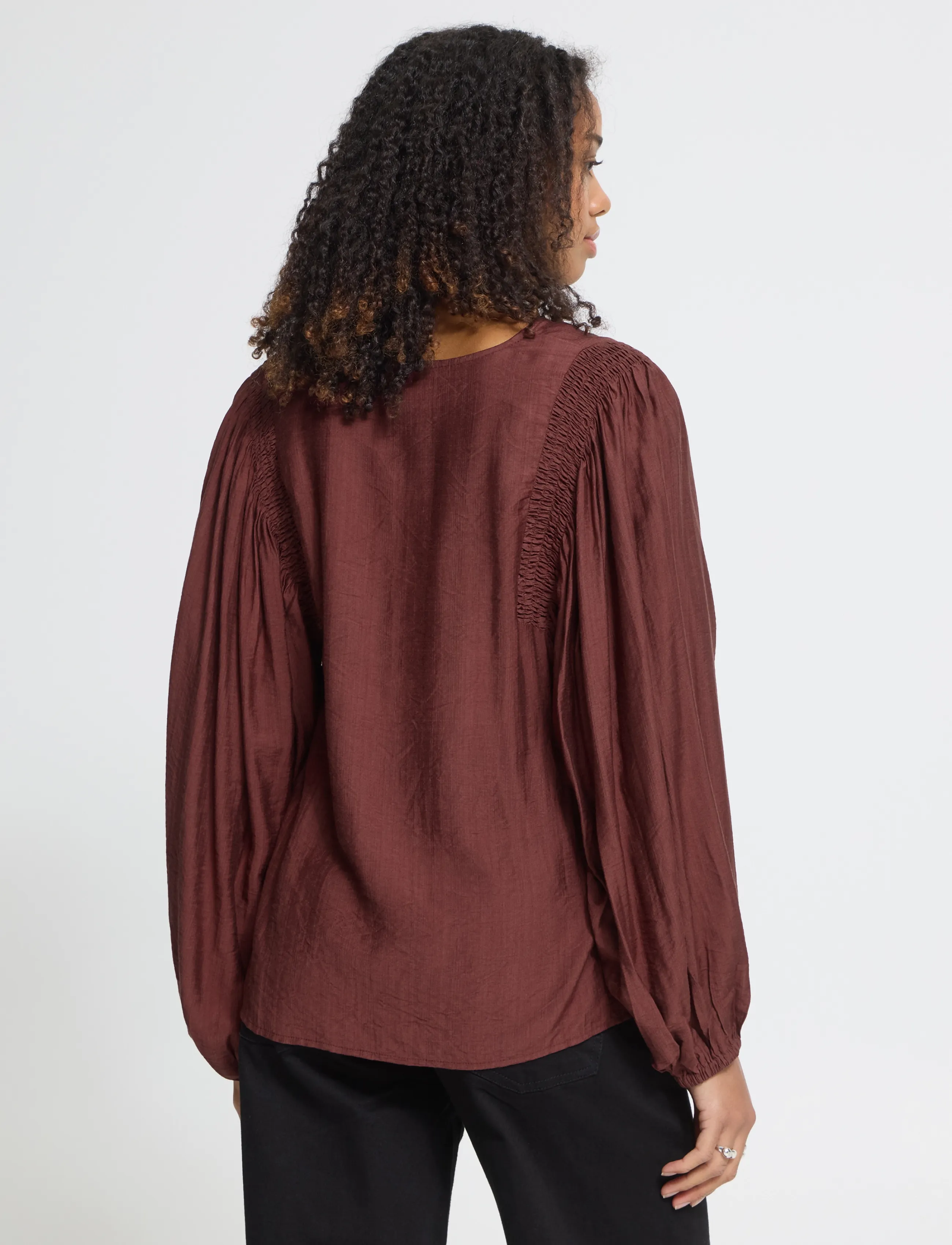ICHI - IHIMELDA LS - långärmade blusar - port royale - 3