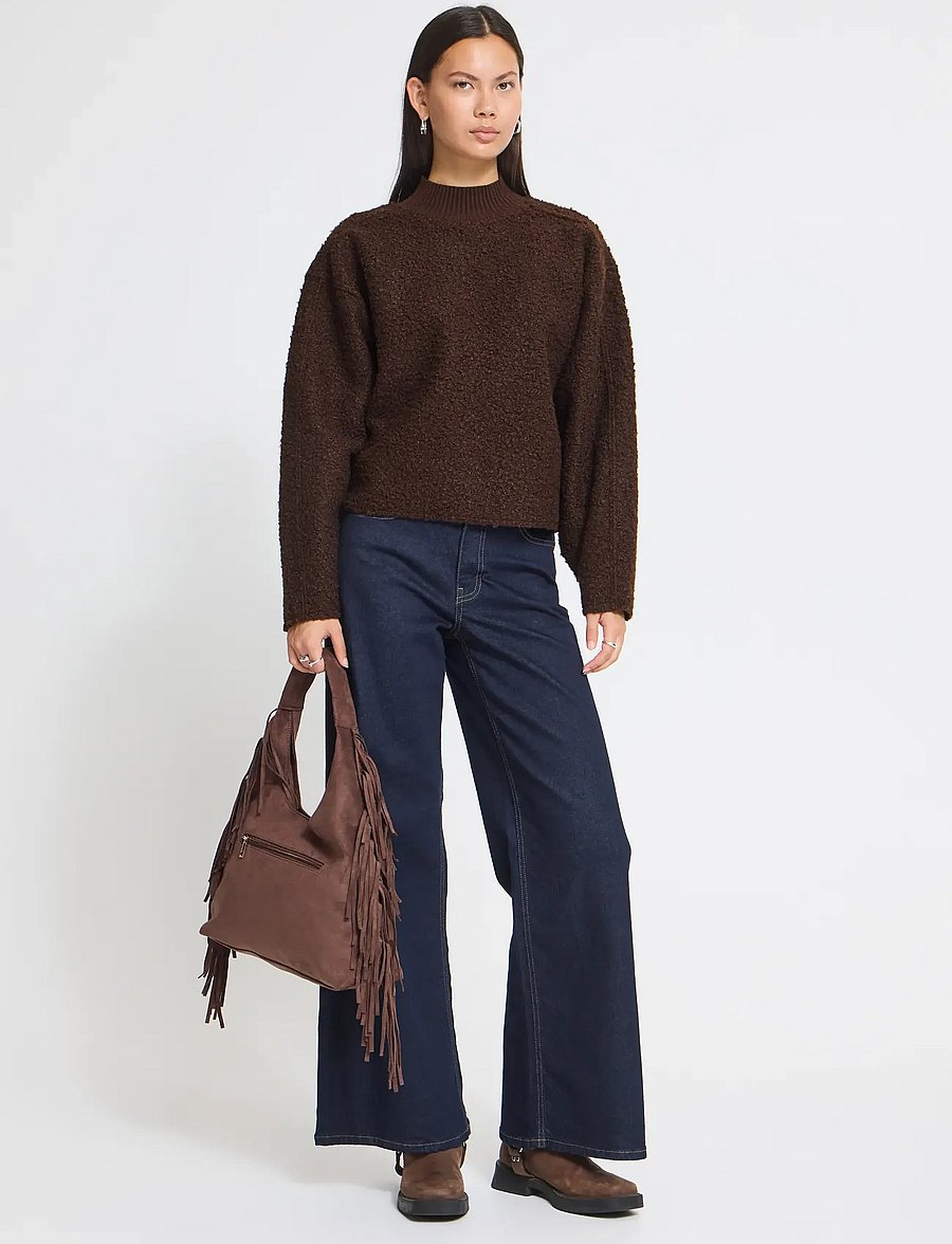 ICHI - IHCURLEY LS - pullover - coffee bean - 0