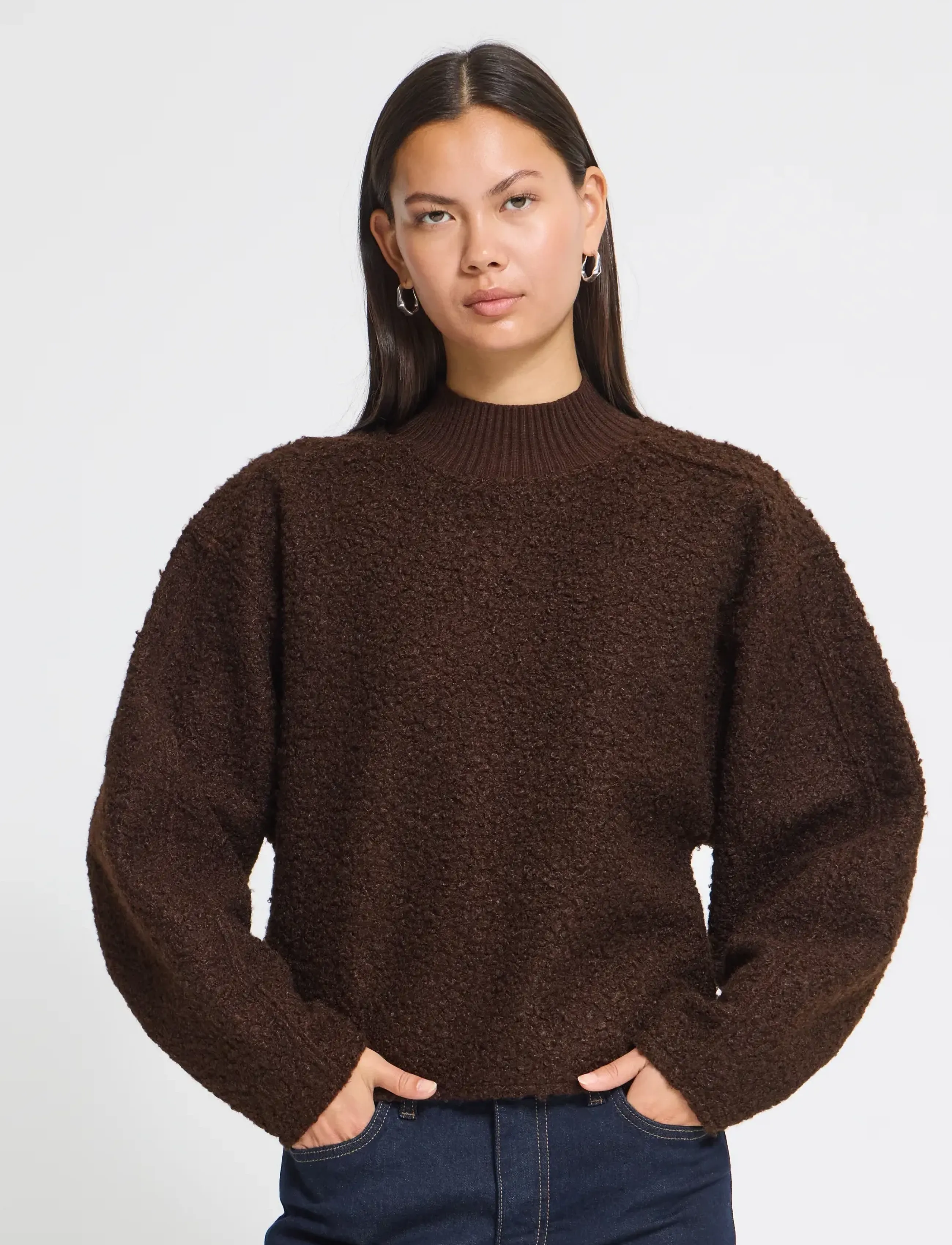 ICHI - IHCURLEY LS - pullover - coffee bean - 5