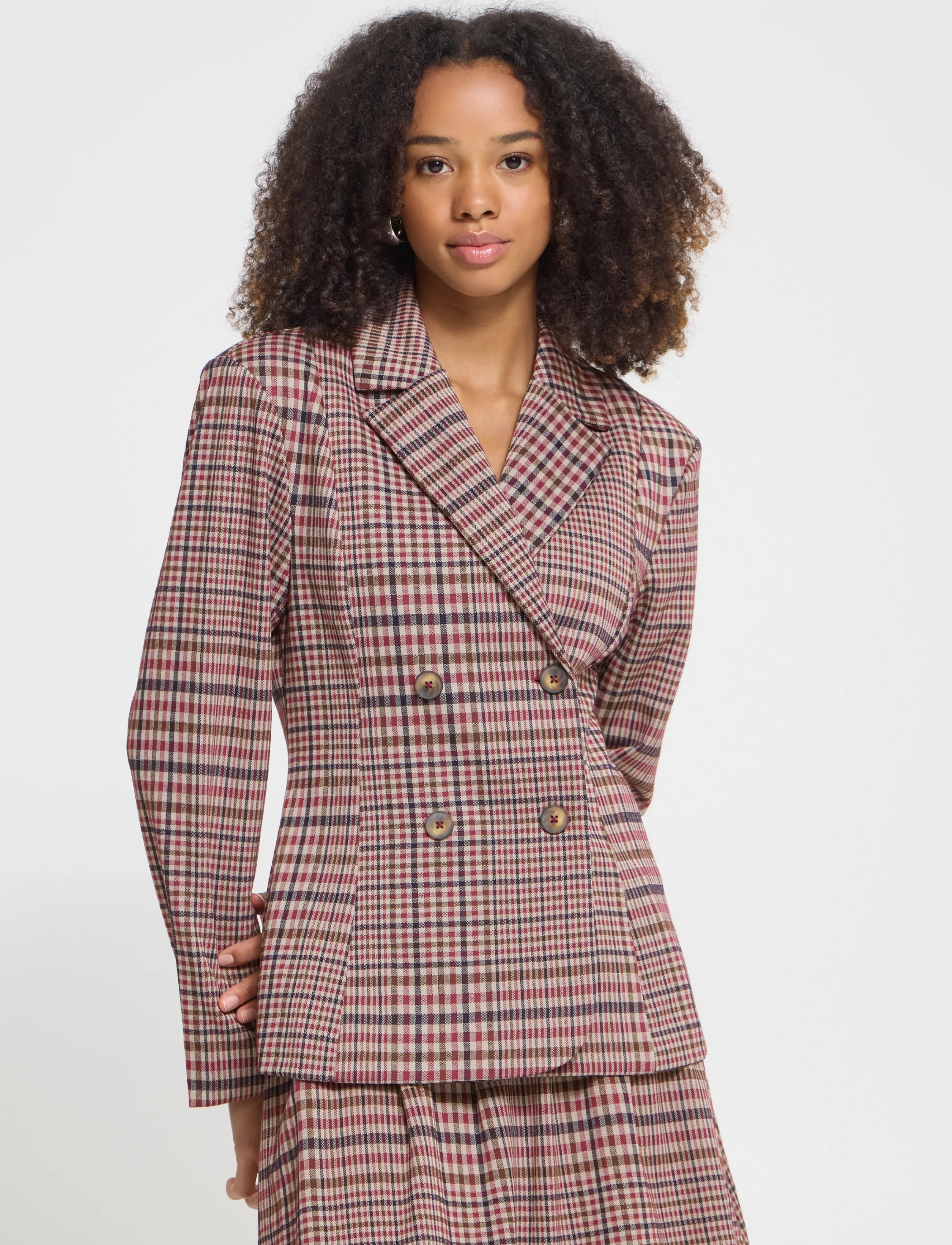 ICHI - IHKATE CHECKIT BL2 - zweireihige blazer - big check - 5