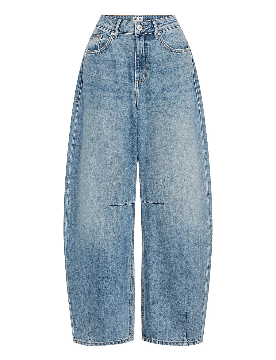 ICHI - IHMILANA BALLON PA - barrel jeans - washed med. blue - 1