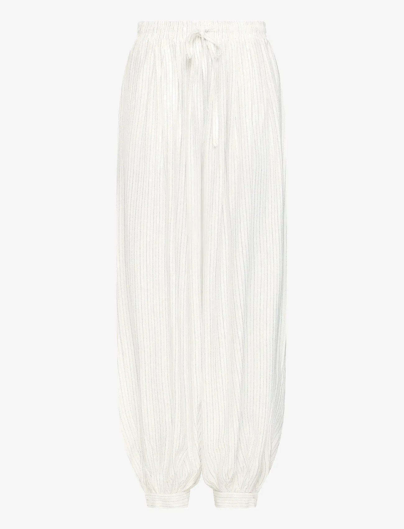 ICHI - IHHETTA PA - joggers - cloud dancer w. blue stripe - 1