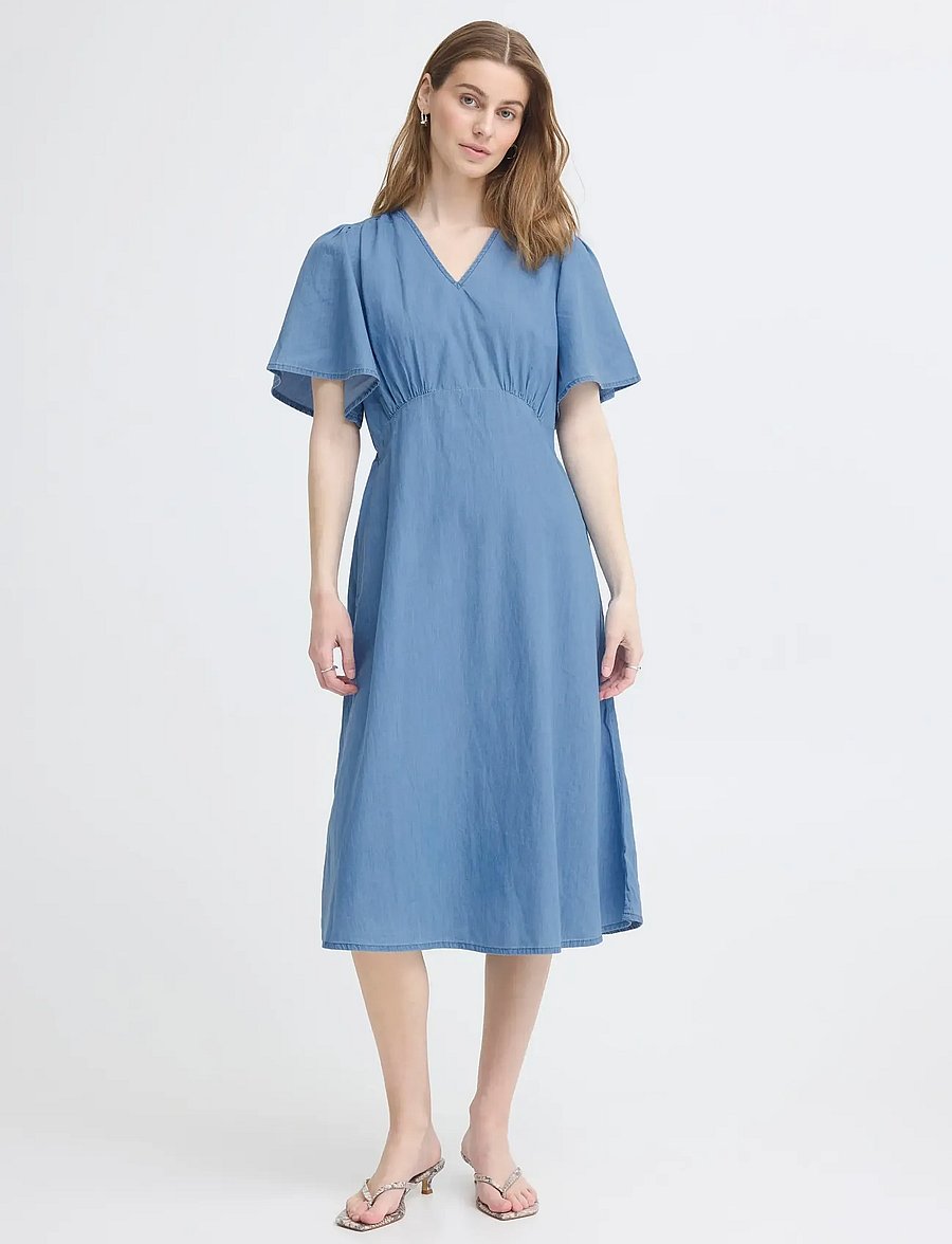 ICHI - IHBARCY ZABBY DR - denimkjoler - light blue - 4