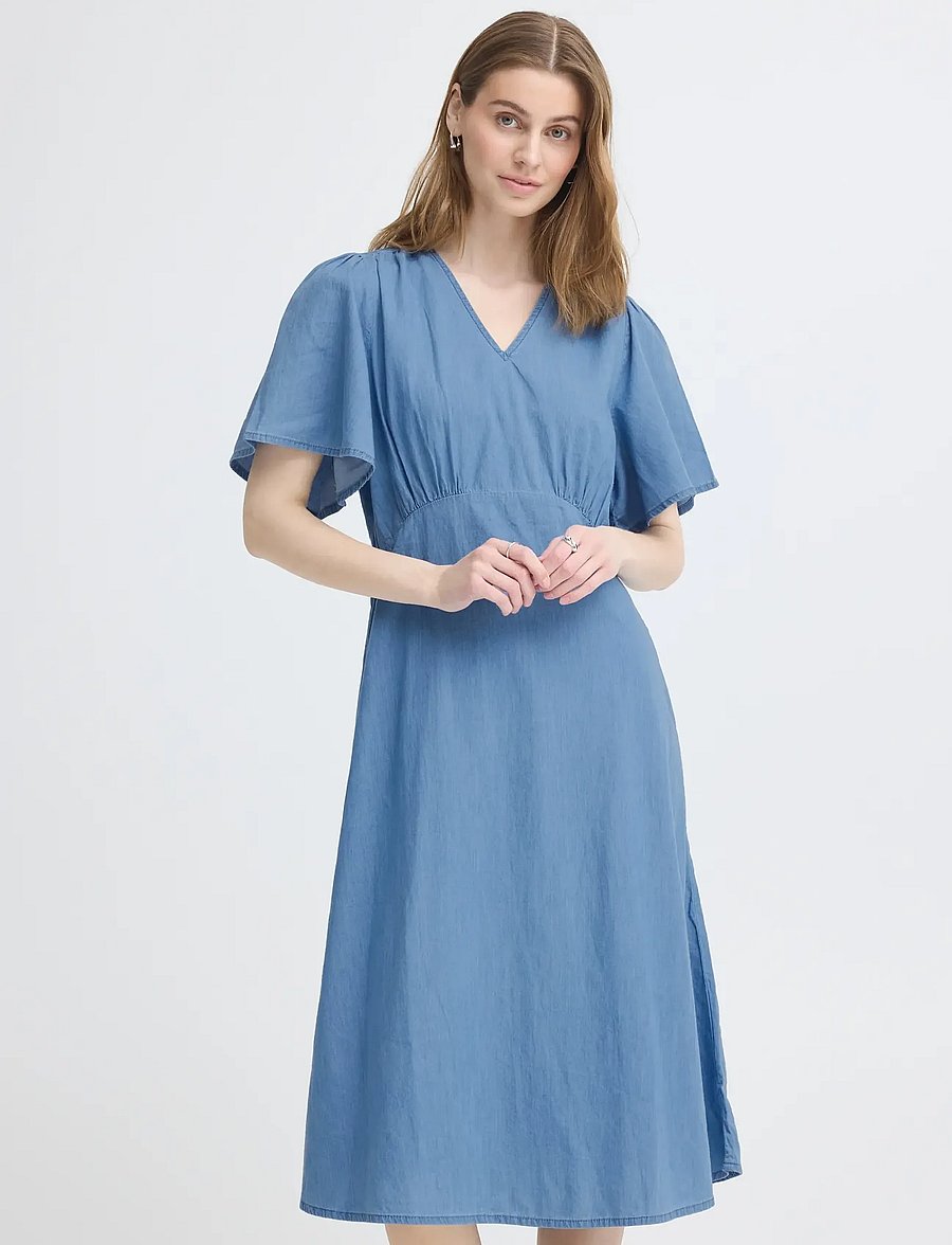 ICHI - IHBARCY ZABBY DR - denimkjoler - light blue - 5