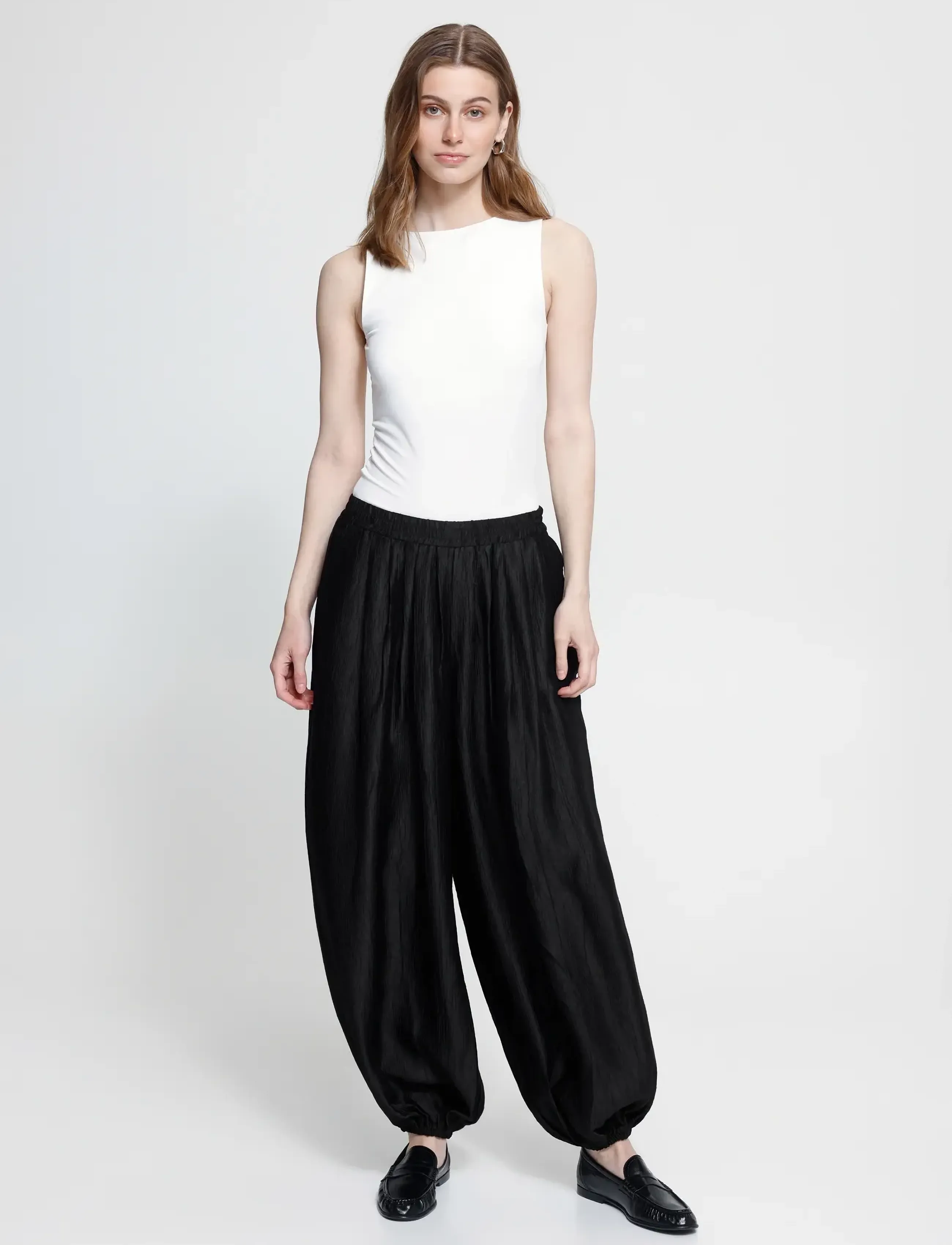 ICHI - IHBALLOON PA - barrel trousers - black - 5