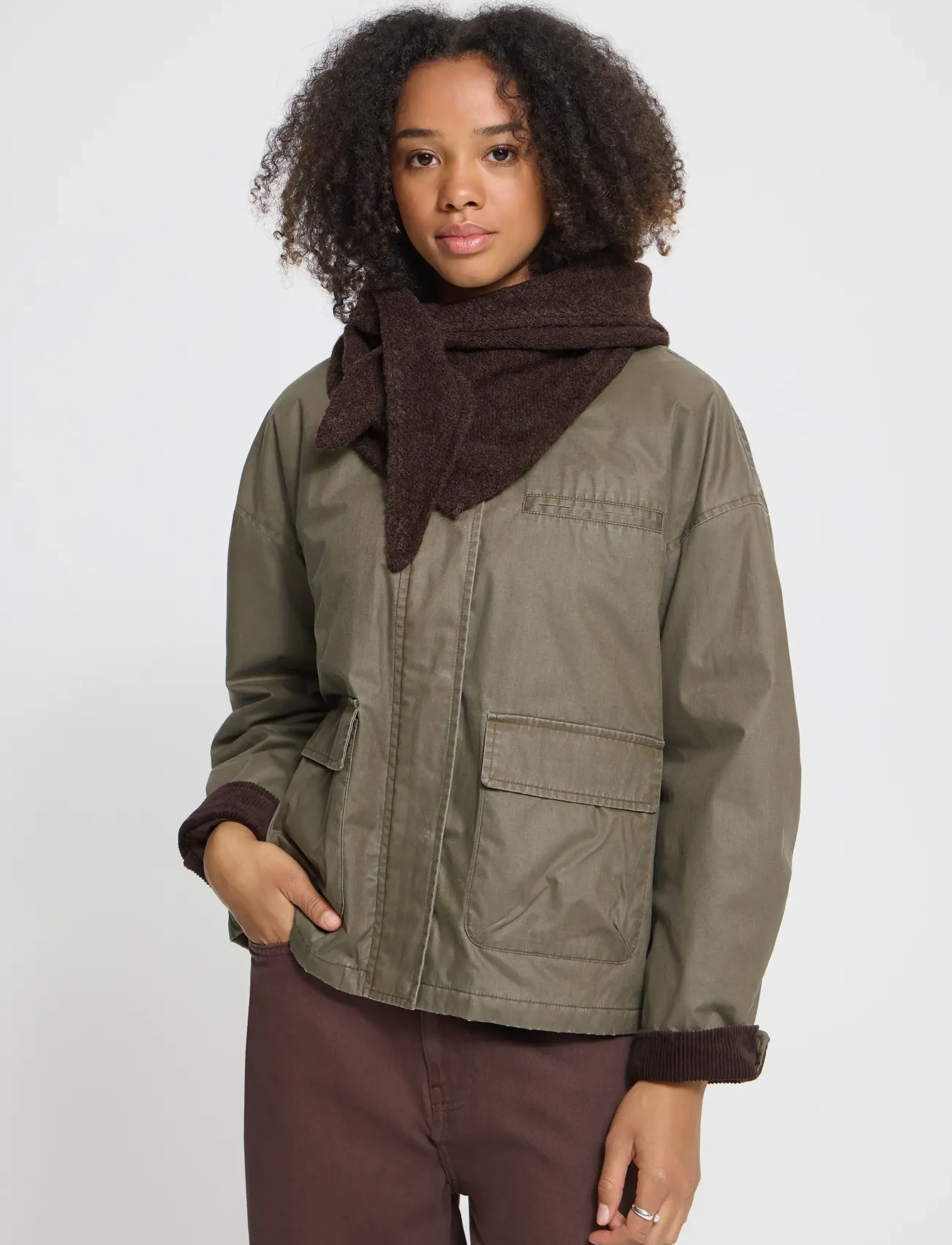 ICHI - IAGRY SC - winter scarves - chicory coffee - 0