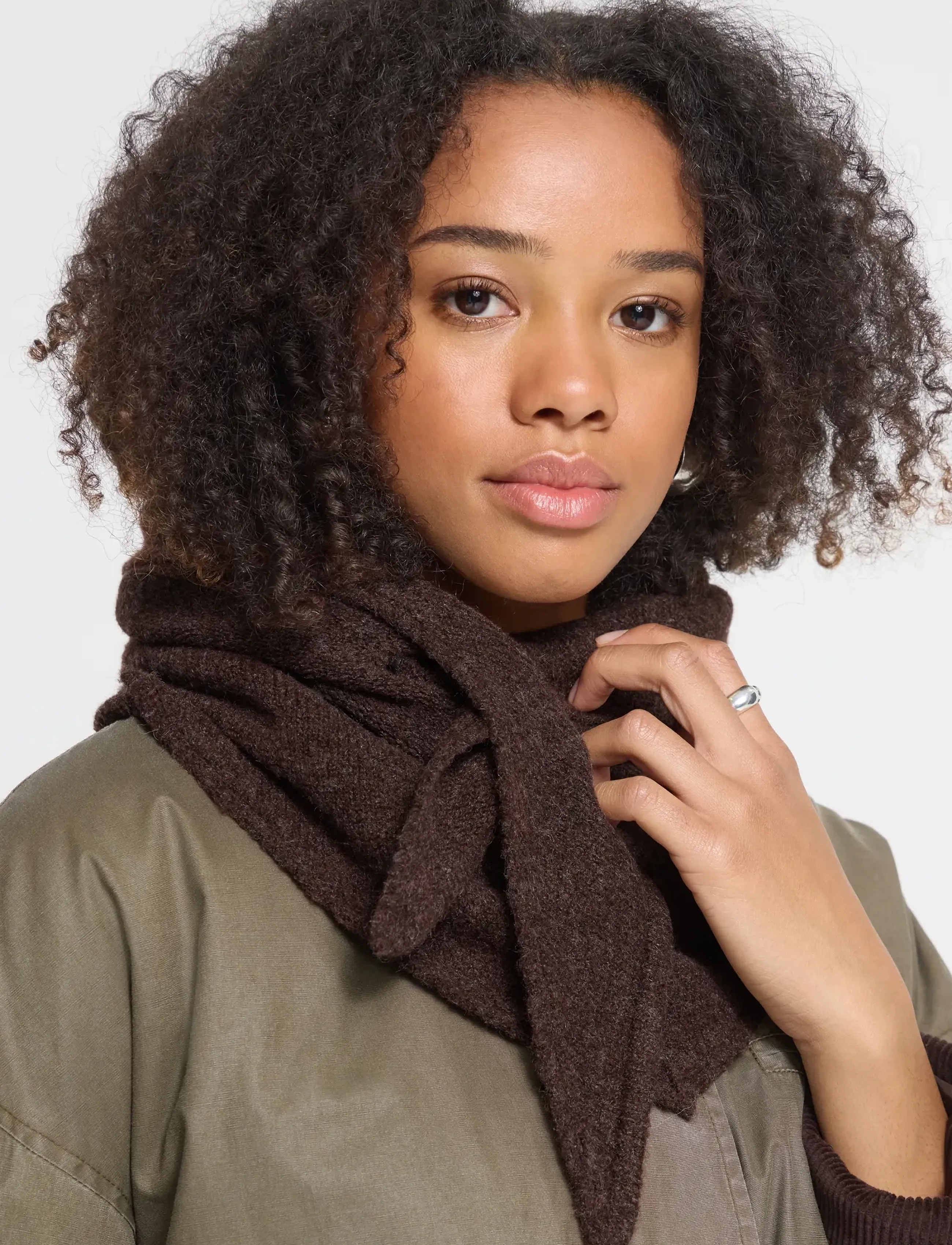 ICHI - IAGRY SC - winter scarves - chicory coffee - 3