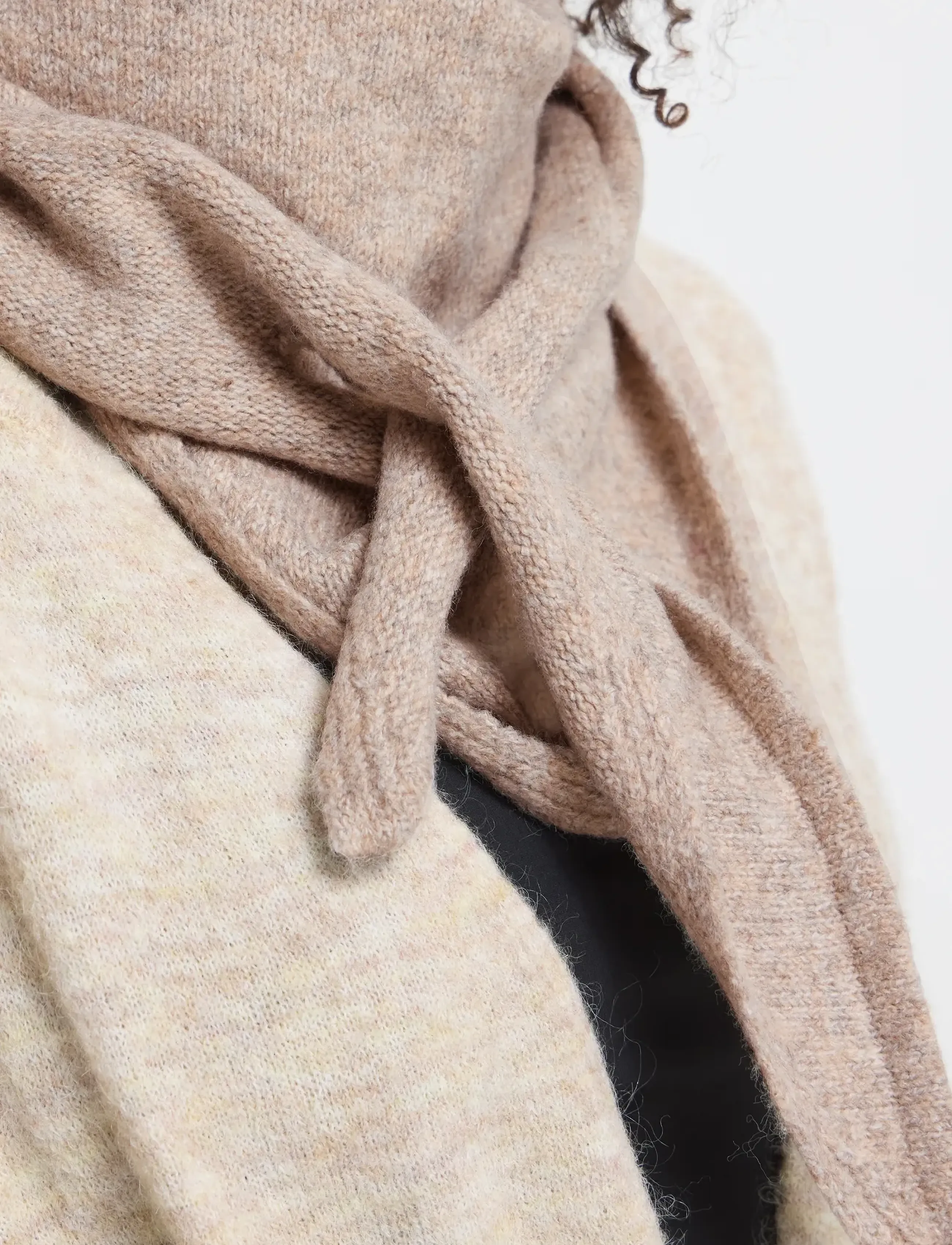 ICHI - IAGRY SC - winter scarves - oatmeal melange - 4
