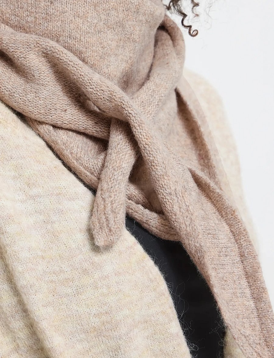 ICHI - IAGRY SC - winter scarves - oatmeal melange - 4