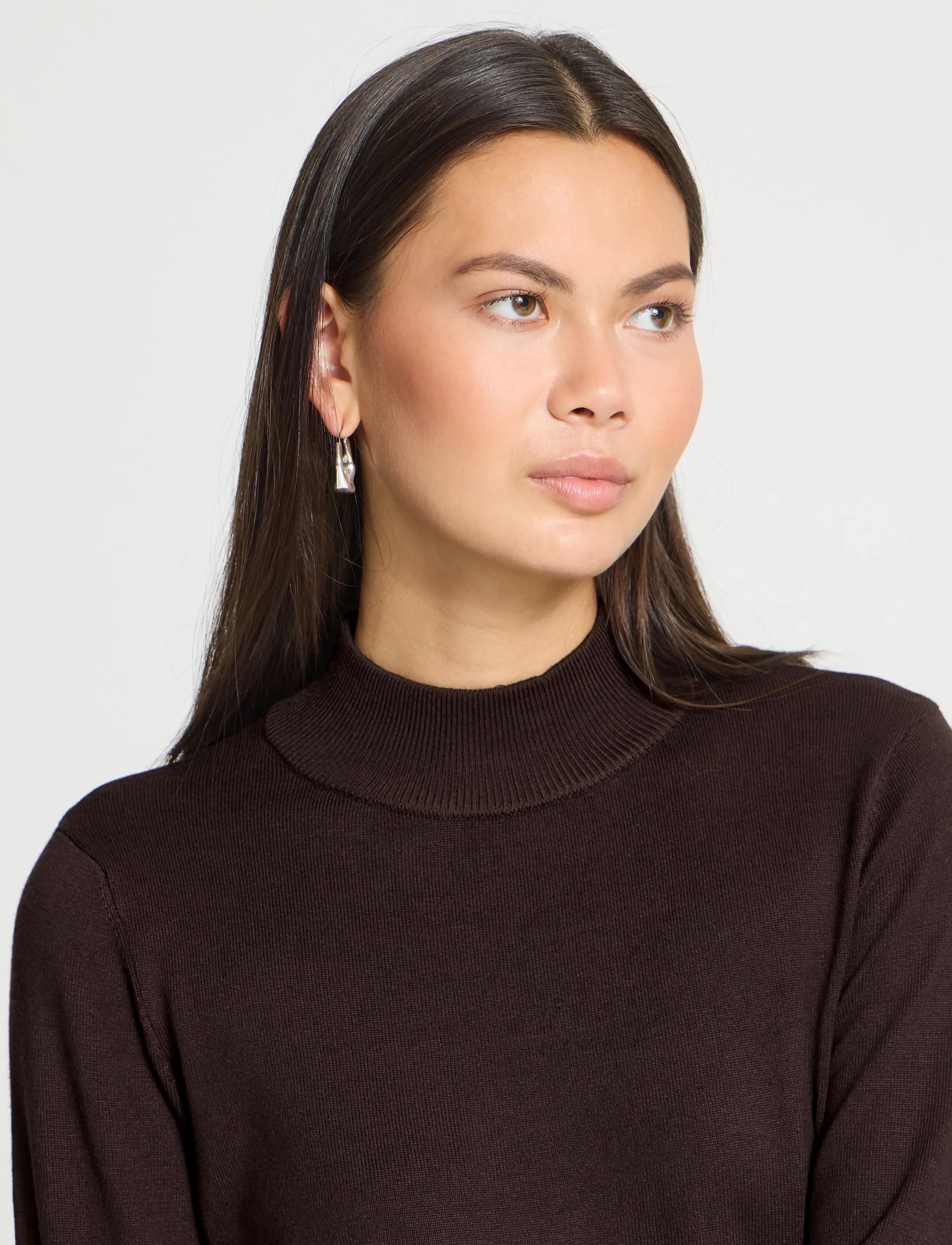 ICHI - IHLULS TURTLENECK LS - polotröjor - chocolate torte - 4
