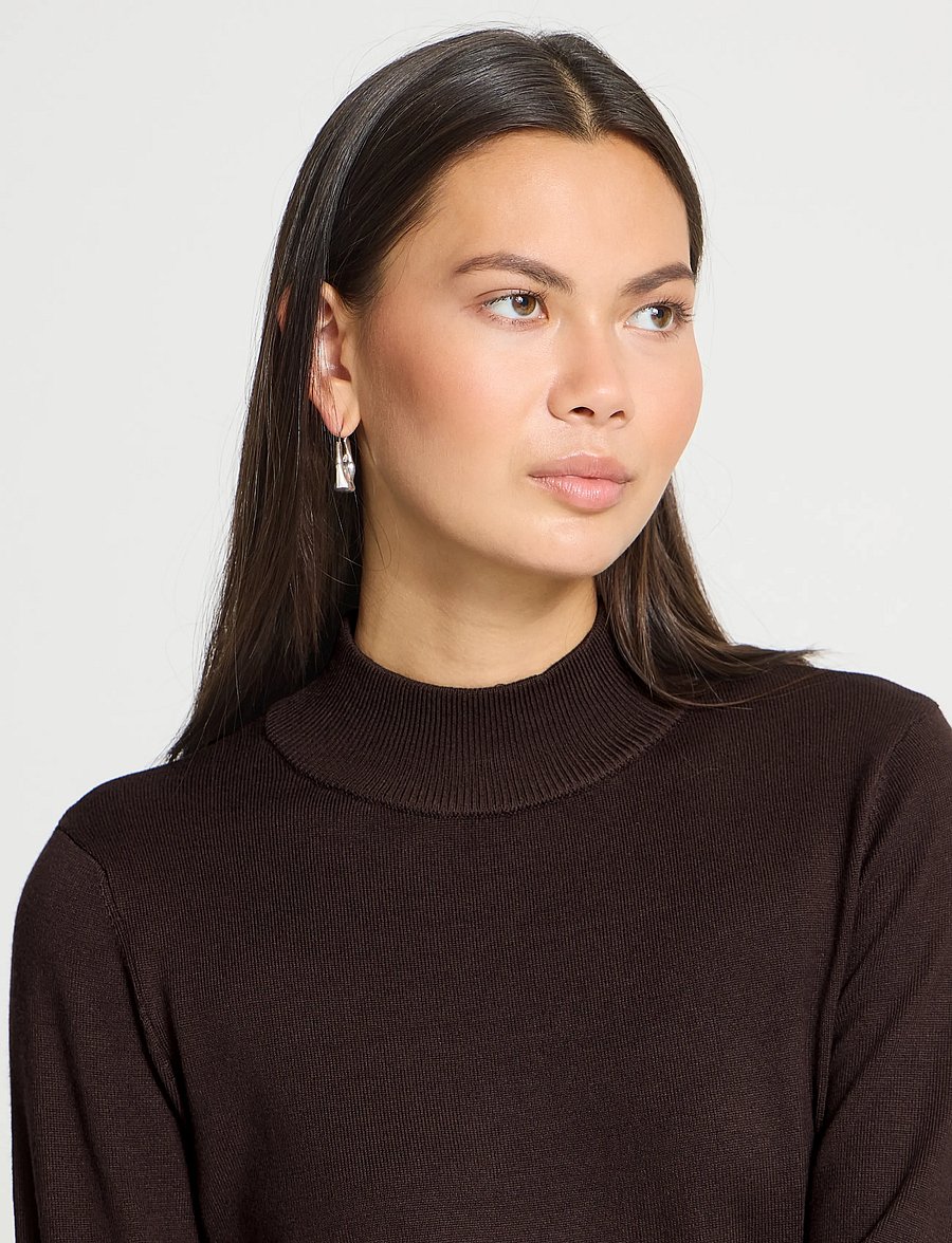 ICHI - IHLULS TURTLENECK LS - polotröjor - chocolate torte - 4