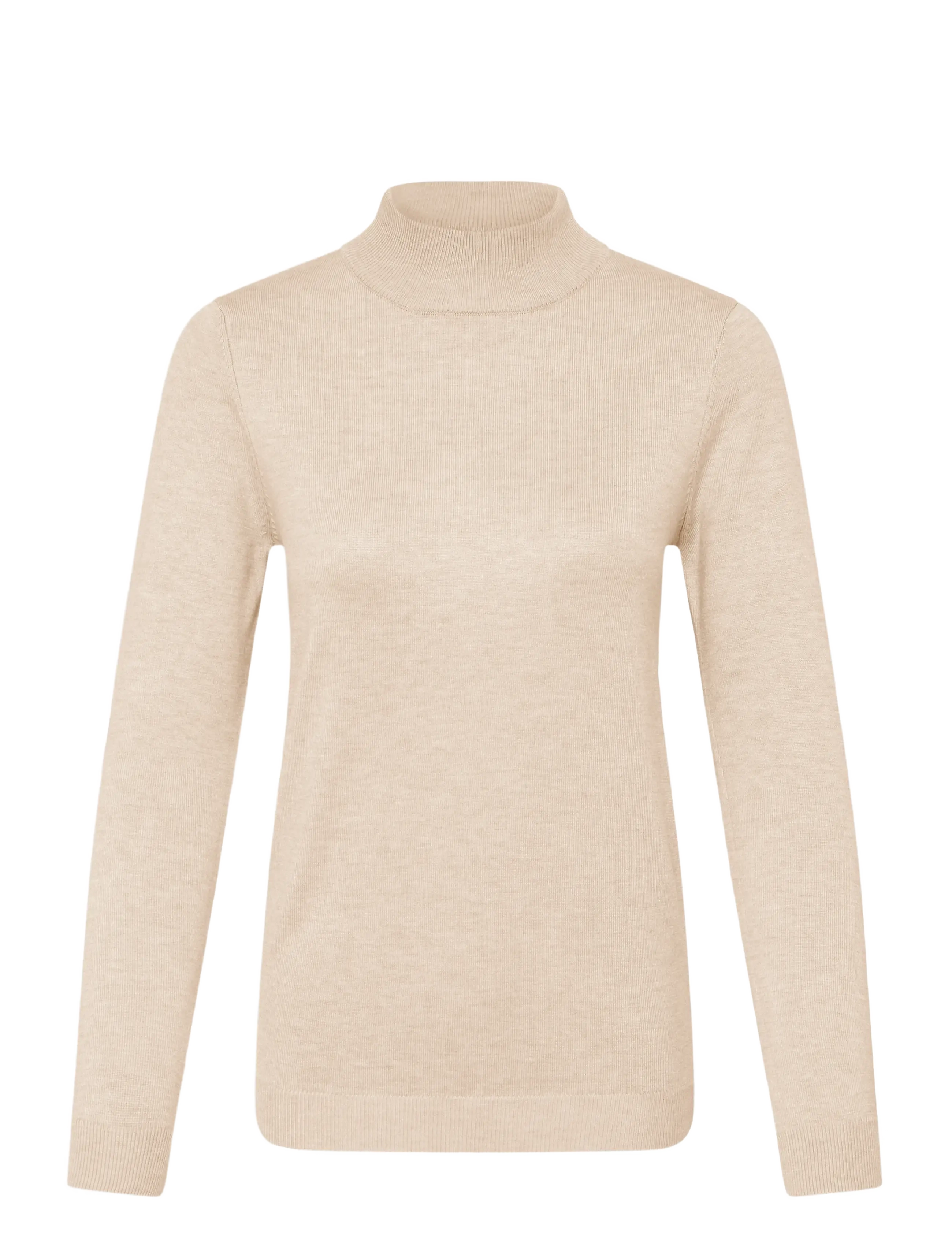 ICHI IHLULS TURTLENECK LS - Kleidung - OATMEAL MELANGE / beige