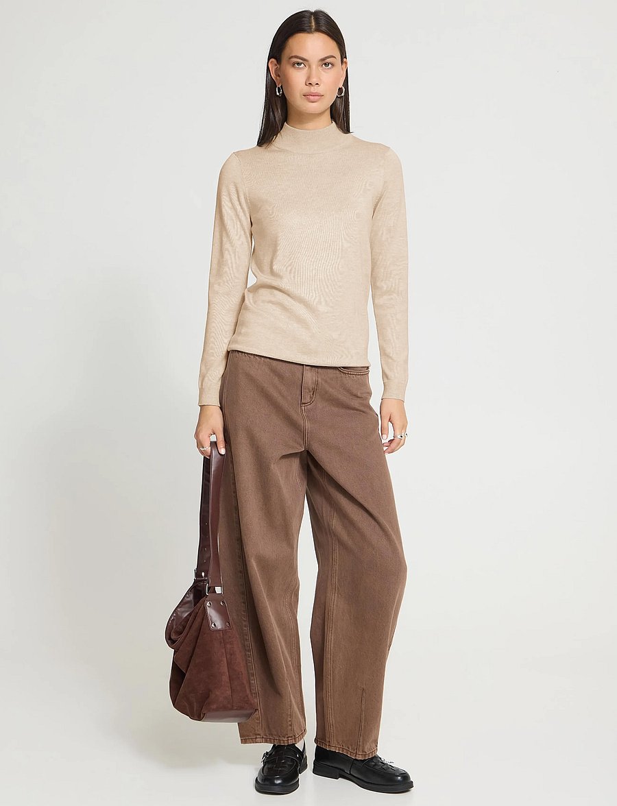 ICHI - IHLULS TURTLENECK LS - polotröjor - oatmeal melange - 0