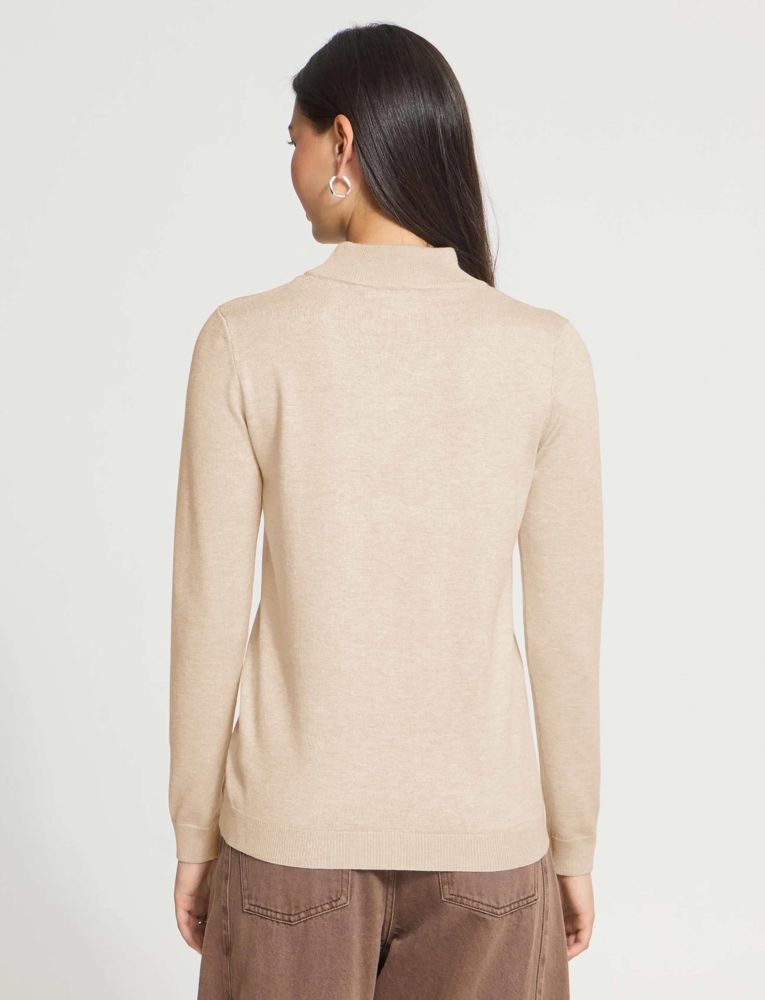 ICHI - IHLULS TURTLENECK LS - oatmeal melange - 3